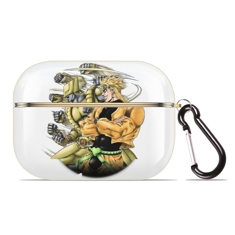 （画像用） ジョジョの奇妙な冒険 ディオ?ブランドー JoJo's Bizarre Adventure Dio Brando 【AirPods Pro用】ハードシェル保護ケース｜耐衝撃・防指紋・カラビナ付き商品仕様