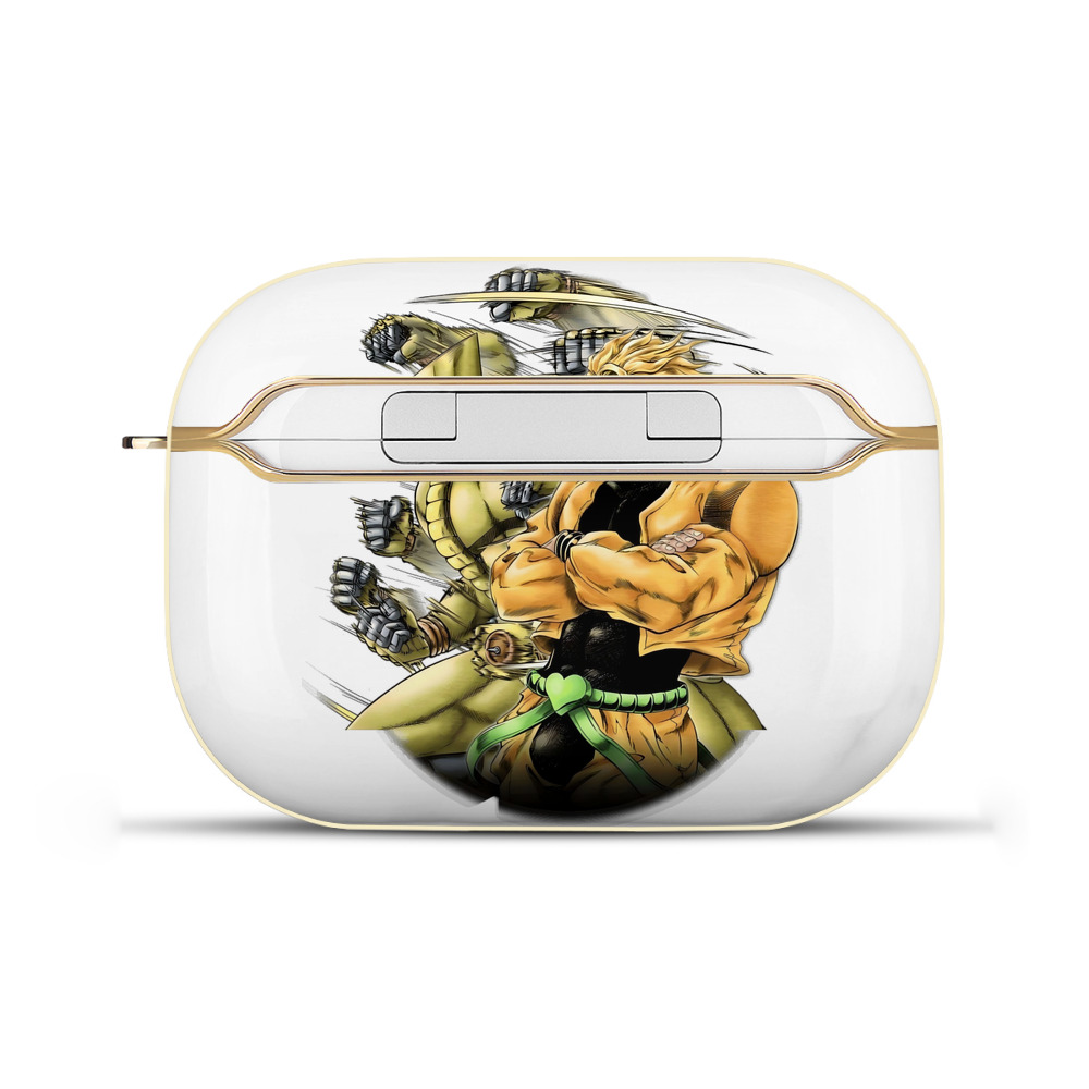（画像用） ジョジョの奇妙な冒険 ディオ?ブランドー JoJo's Bizarre Adventure Dio Brando 【AirPods Pro用】ハードシェル保護ケース｜耐衝撃・防指紋・カラビナ付き商品仕様