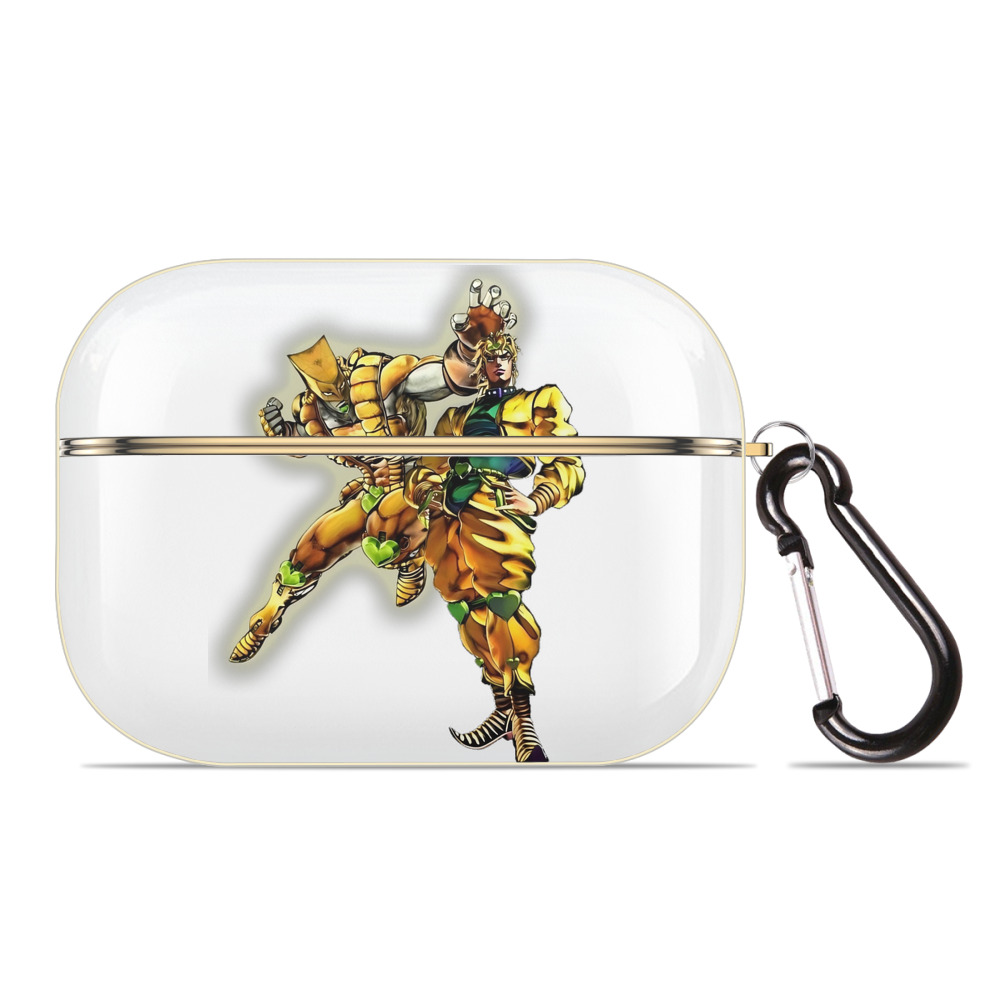 （画像用） ジョジョの奇妙な冒険 ディオ?ブランドー JoJo's Bizarre Adventure Dio Brando 【AirPods Pro用】ハードシェル保護ケース｜耐衝撃・防指紋・カラビナ付き商品仕様