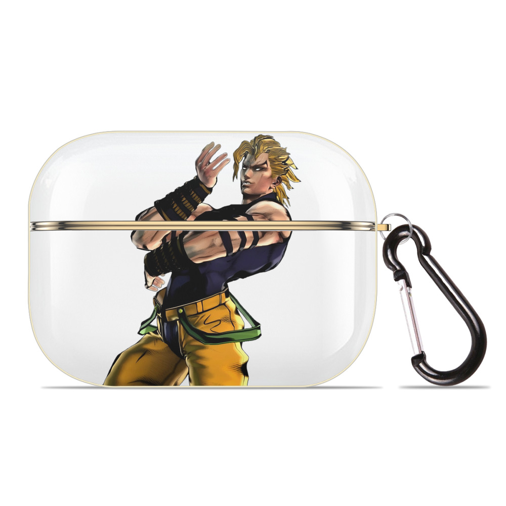 （画像用） ジョジョの奇妙な冒険 ディオ?ブランドー JoJo's Bizarre Adventure Dio Brando 【AirPods Pro用】ハードシェル保護ケース｜耐衝撃・防指紋・カラビナ付き商品仕様