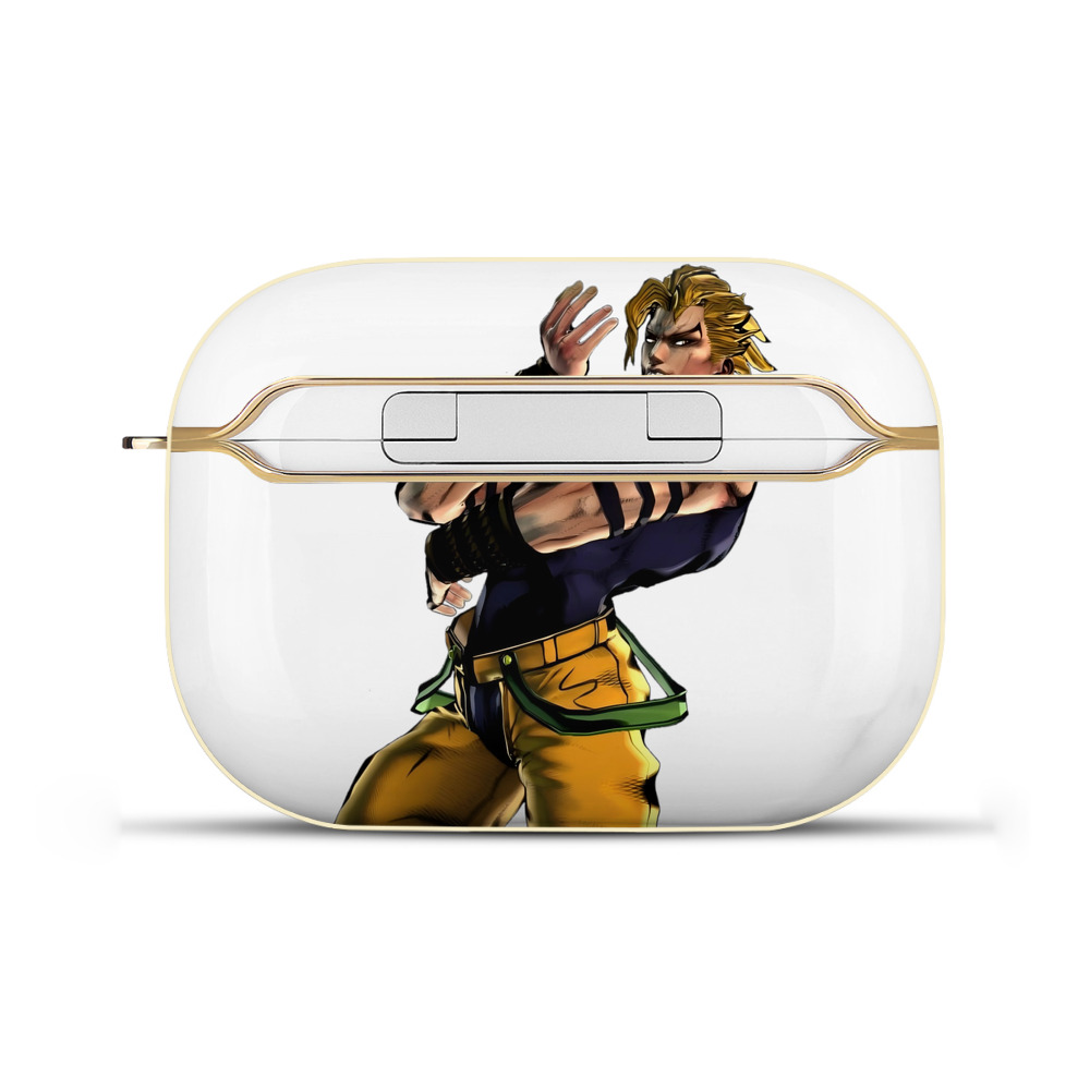 （画像用） ジョジョの奇妙な冒険 ディオ?ブランドー JoJo's Bizarre Adventure Dio Brando 【AirPods Pro用】ハードシェル保護ケース｜耐衝撃・防指紋・カラビナ付き商品仕様