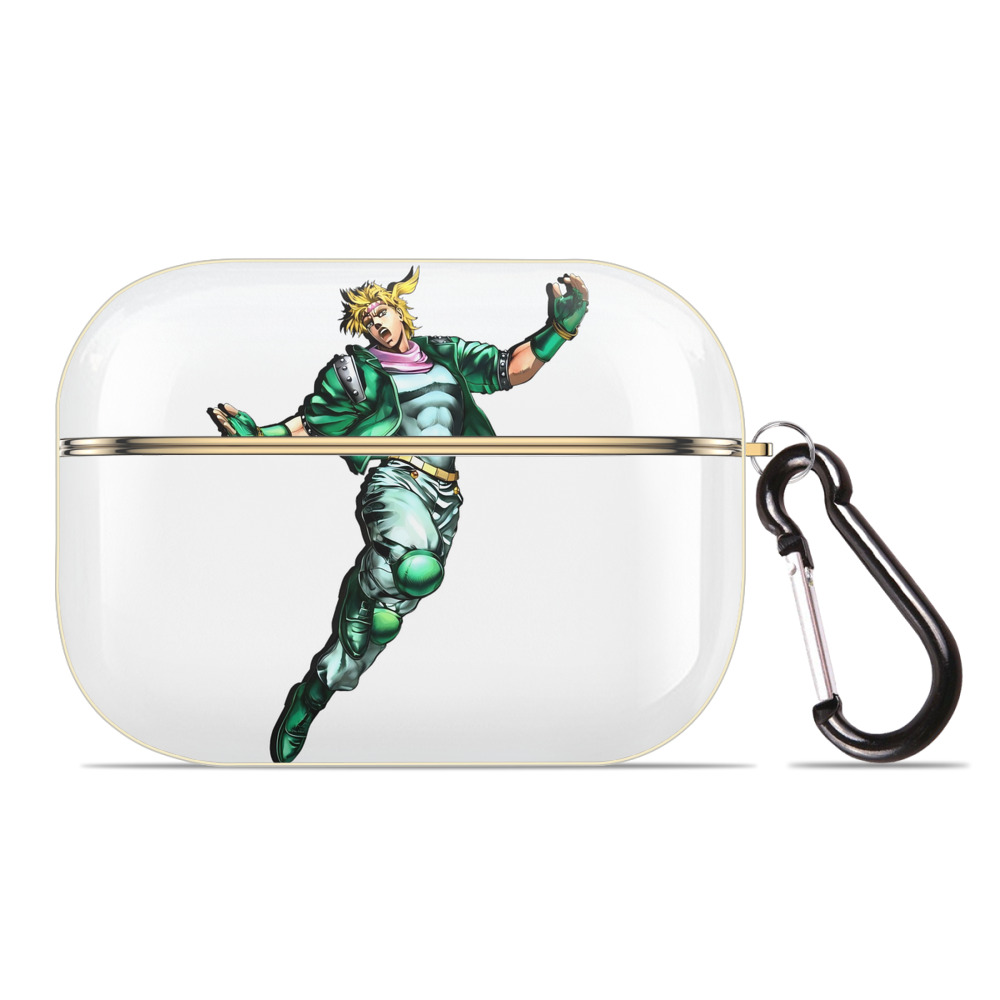（画像用） ジョジョの奇妙な冒険 ディオ?ブランドー JoJo's Bizarre Adventure Dio Brando 【AirPods Pro用】ハードシェル保護ケース｜耐衝撃・防指紋・カラビナ付き商品仕様