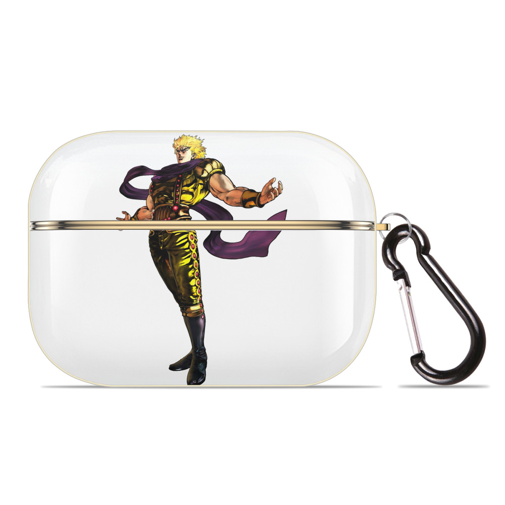 （画像用） ジョジョの奇妙な冒険 ディオ?ブランドー JoJo's Bizarre Adventure Dio Brando 【AirPods Pro用】ハードシェル保護ケース｜耐衝撃・防指紋・カラビナ付き商品仕様