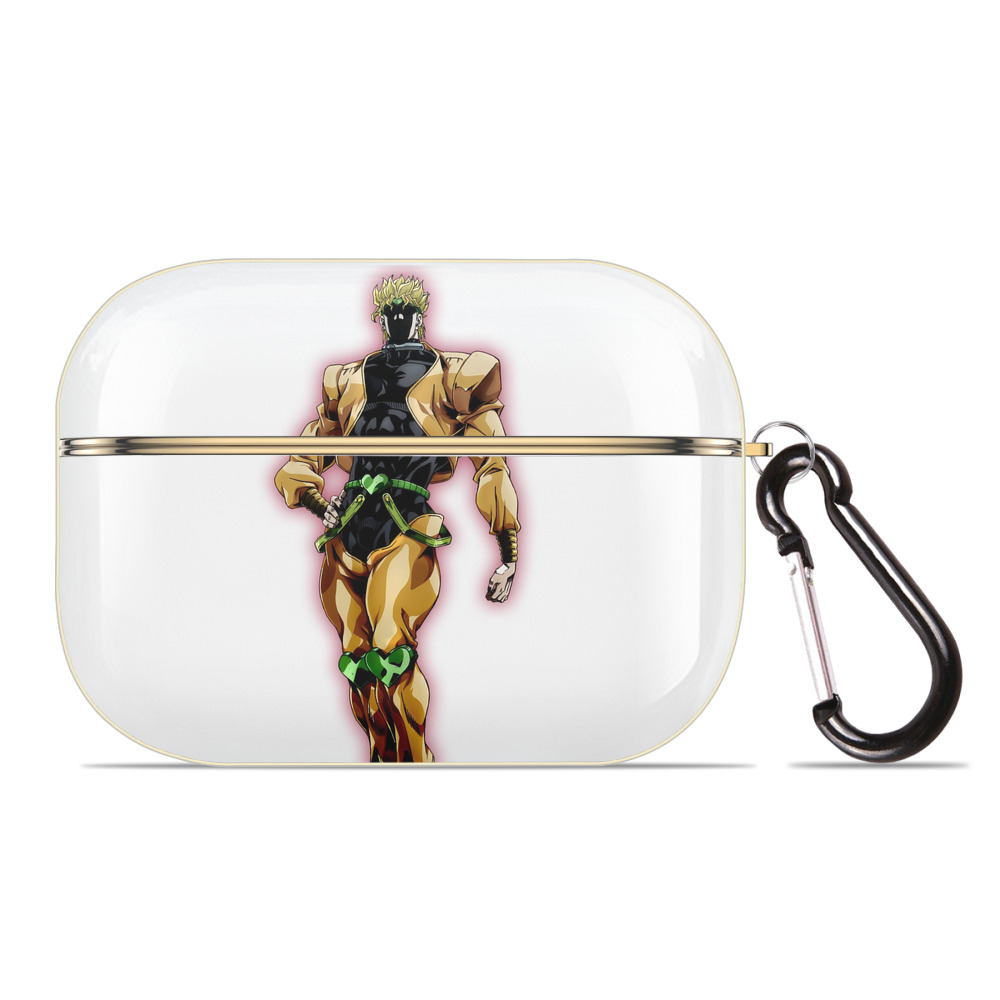 （画像用） ジョジョの奇妙な冒険 ディオ?ブランドー JoJo's Bizarre Adventure Dio Brando 【AirPods Pro用】ハードシェル保護ケース｜耐衝撃・防指紋・カラビナ付き商品仕様