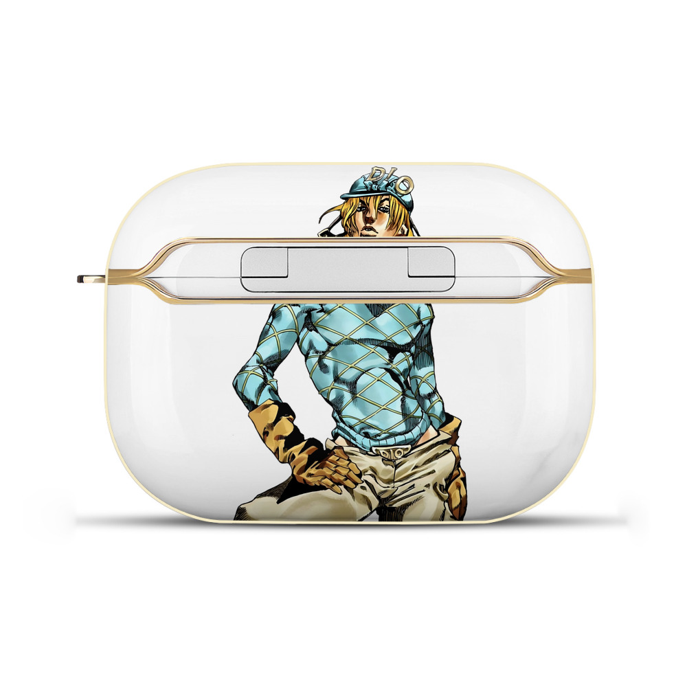 （画像用） ジョジョの奇妙な冒険 ディオ?ブランドー JoJo's Bizarre Adventure Dio Brando 【AirPods Pro用】ハードシェル保護ケース｜耐衝撃・防指紋・カラビナ付き商品仕様