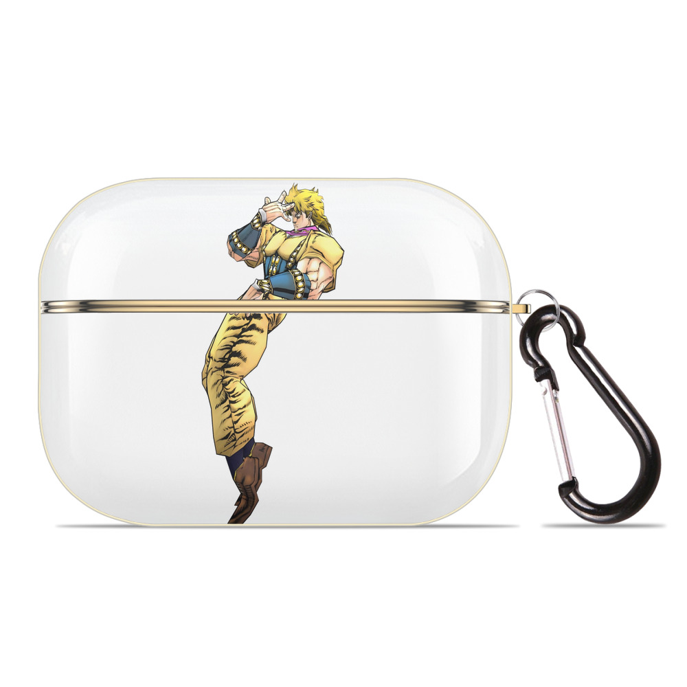 （画像用） ジョジョの奇妙な冒険 ディオ?ブランドー JoJo's Bizarre Adventure Dio Brando 【AirPods Pro用】ハードシェル保護ケース｜耐衝撃・防指紋・カラビナ付き商品仕様