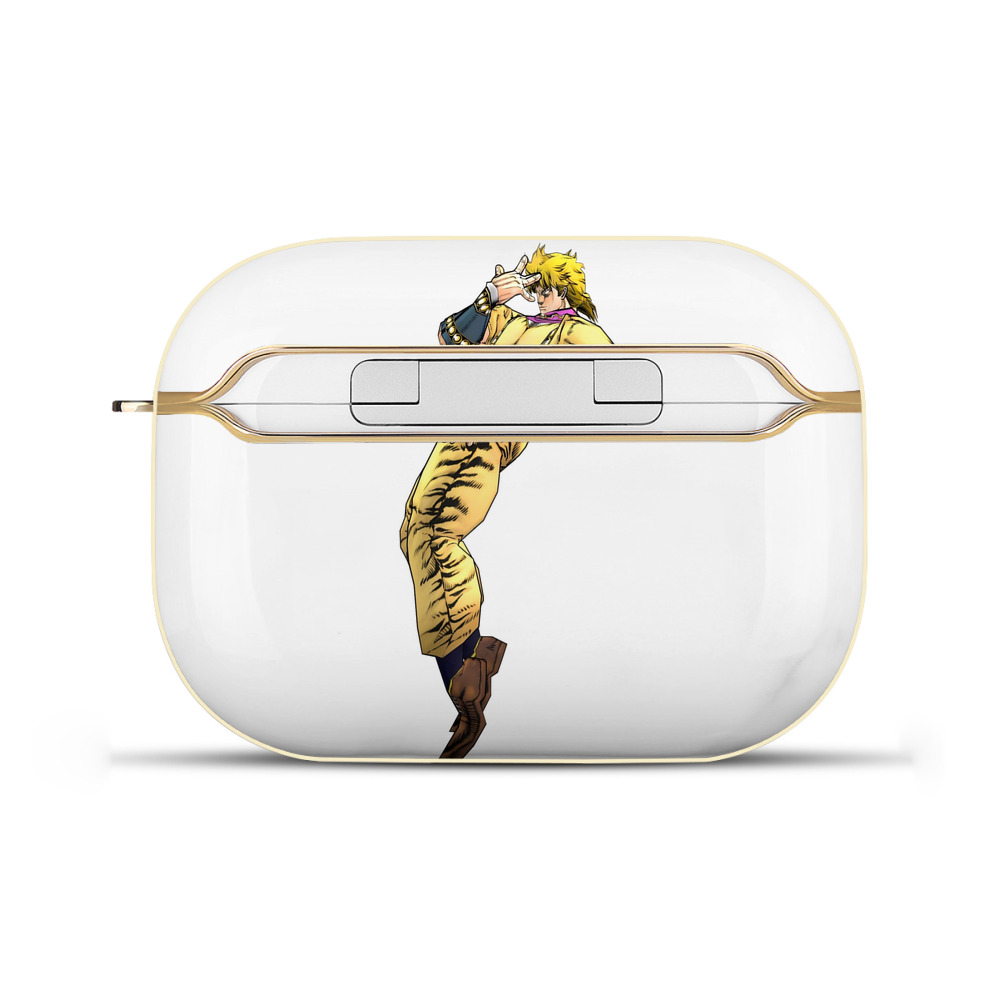 （画像用） ジョジョの奇妙な冒険 ディオ?ブランドー JoJo's Bizarre Adventure Dio Brando 【AirPods Pro用】ハードシェル保護ケース｜耐衝撃・防指紋・カラビナ付き商品仕様