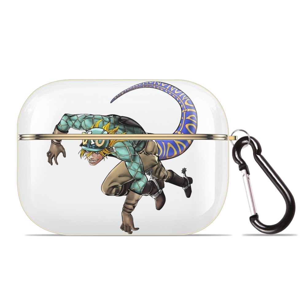 （画像用） ジョジョの奇妙な冒険 ディオ?ブランドー JoJo's Bizarre Adventure Dio Brando 【AirPods Pro用】ハードシェル保護ケース｜耐衝撃・防指紋・カラビナ付き商品仕様
