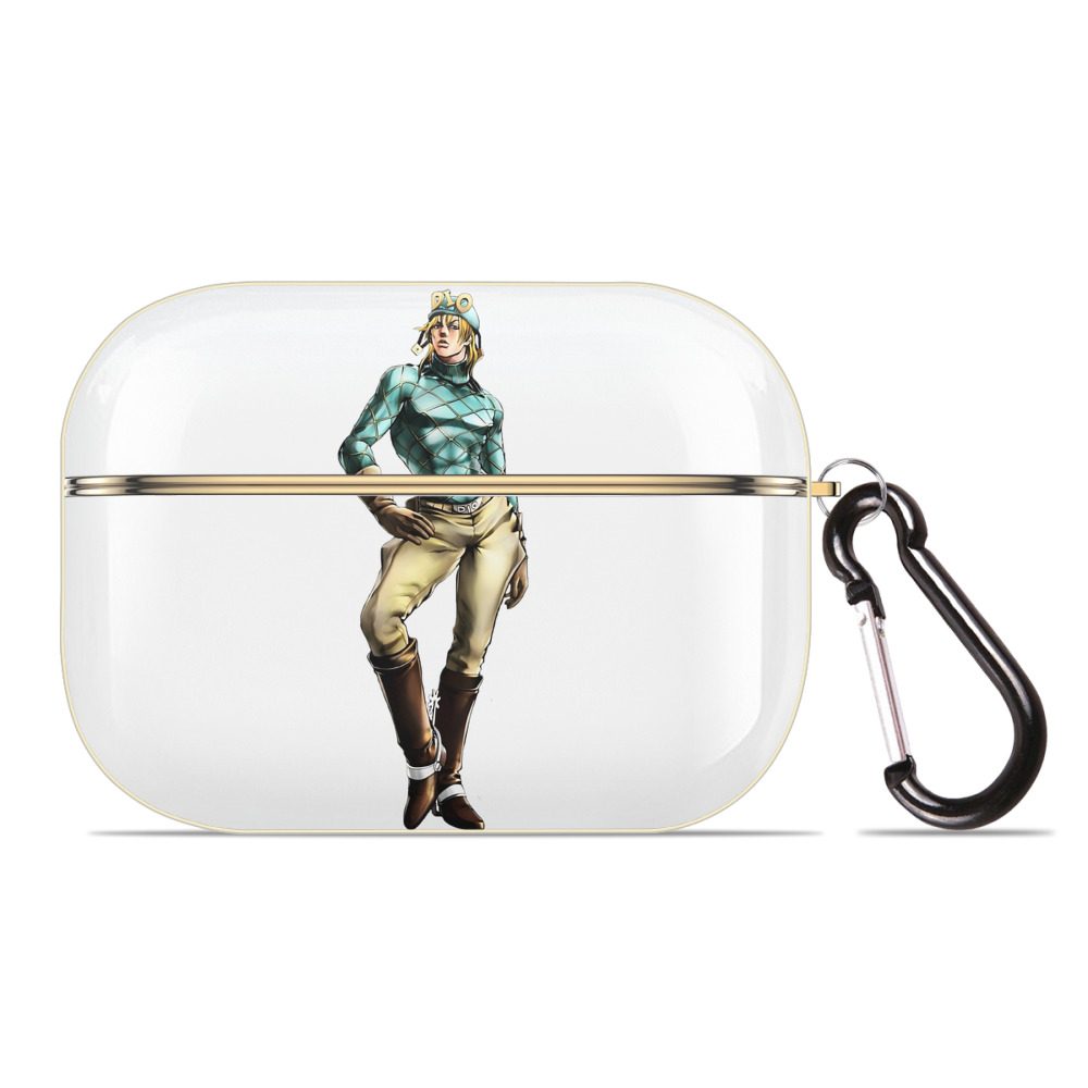（画像用） ジョジョの奇妙な冒険 ディオ?ブランドー JoJo's Bizarre Adventure Dio Brando 【AirPods Pro用】ハードシェル保護ケース｜耐衝撃・防指紋・カラビナ付き商品仕様