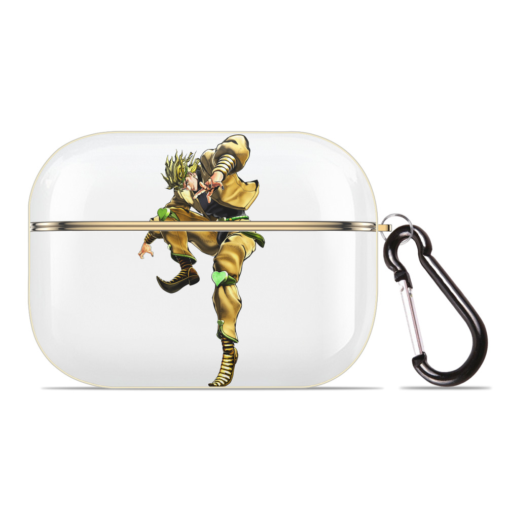 （画像用） ジョジョの奇妙な冒険 ディオ?ブランドー JoJo's Bizarre Adventure Dio Brando 【AirPods Pro用】ハードシェル保護ケース｜耐衝撃・防指紋・カラビナ付き商品仕様