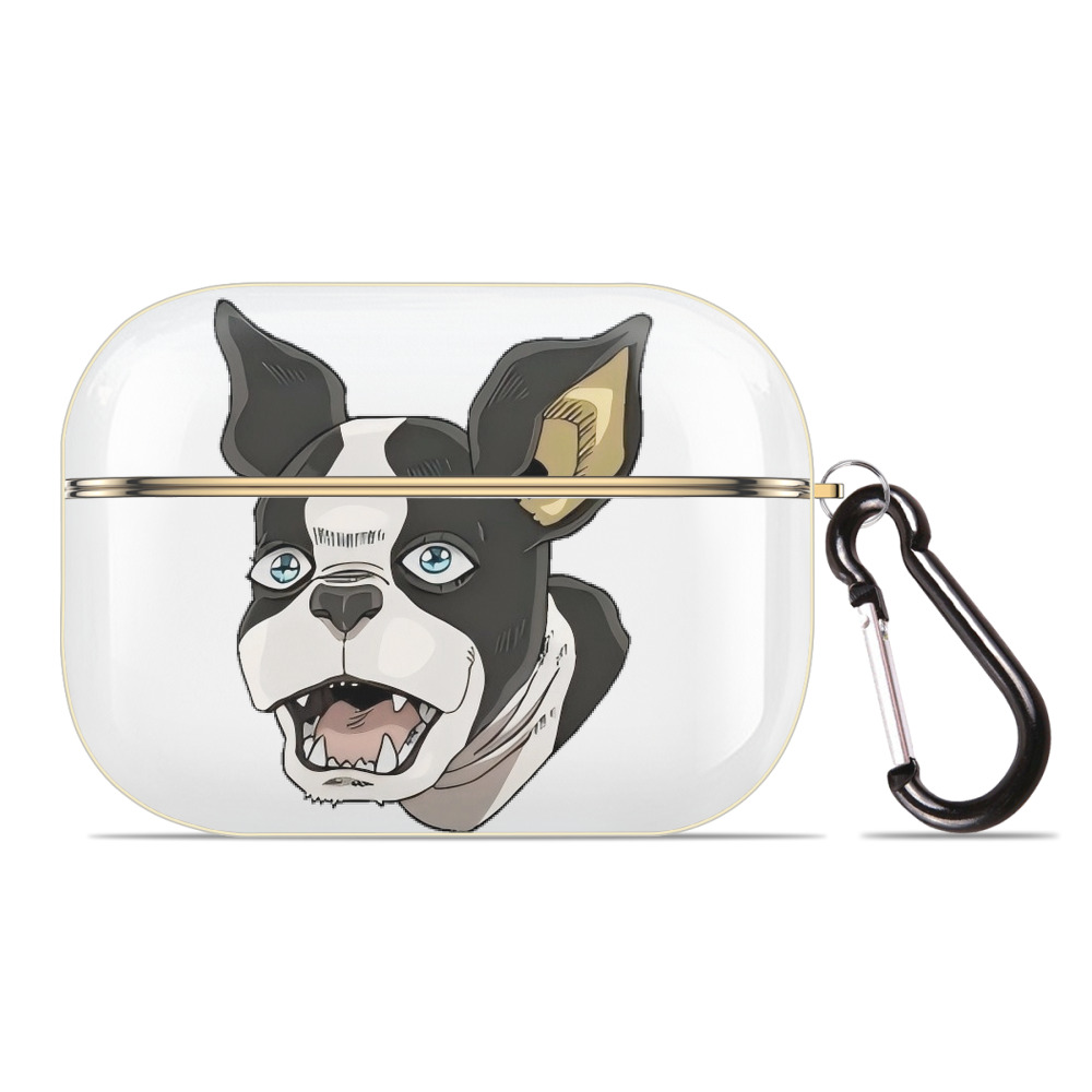 （画像用） ジョジョの奇妙な冒険 イギー JoJo's Bizarre Adventure Iggy 【AirPods Pro用】ハードシェル保護ケース｜耐衝撃・防指紋・カラビナ付き商品仕様