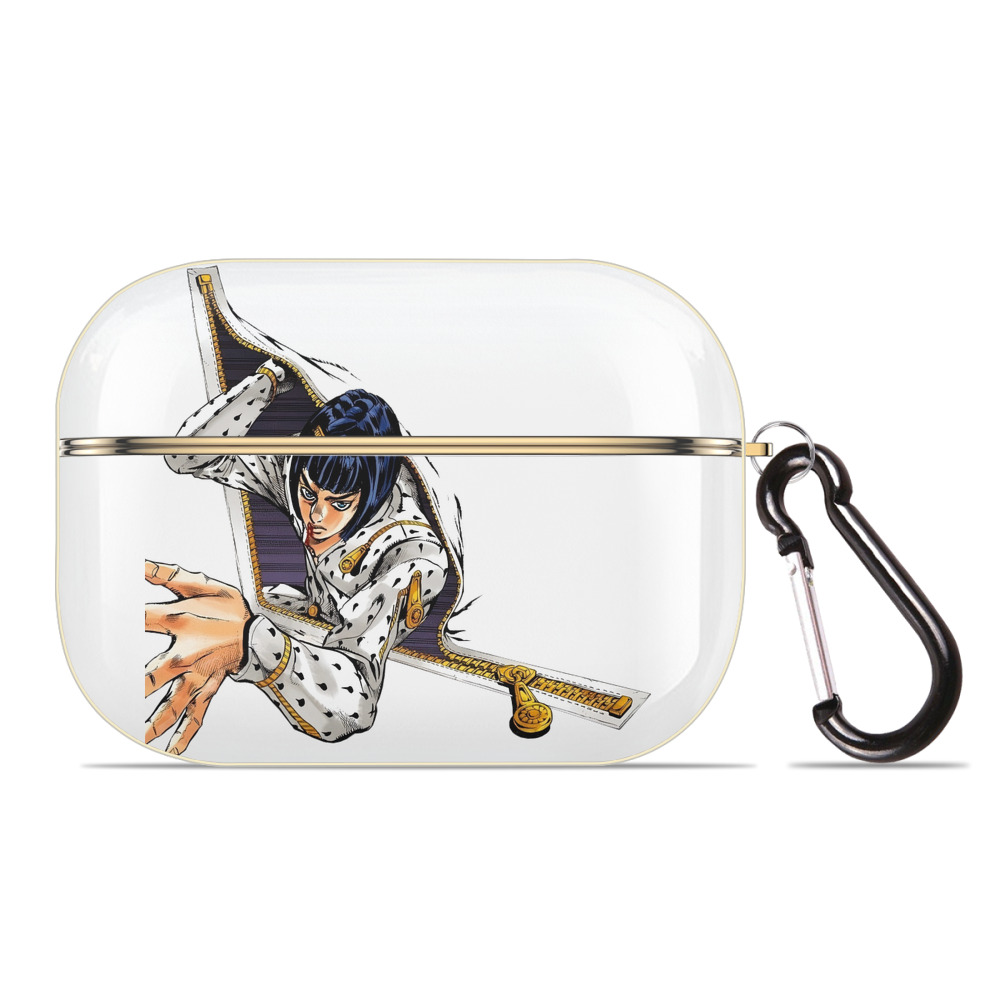 （画像用） ジョジョの奇妙な冒険 ブローノ?ブチャラティ JoJo's Bizarre Adventure Bruno Bucciarati 【AirPods Pro用】ハードシェル保護ケース｜耐衝撃・防指紋・カラビナ付き商品仕様