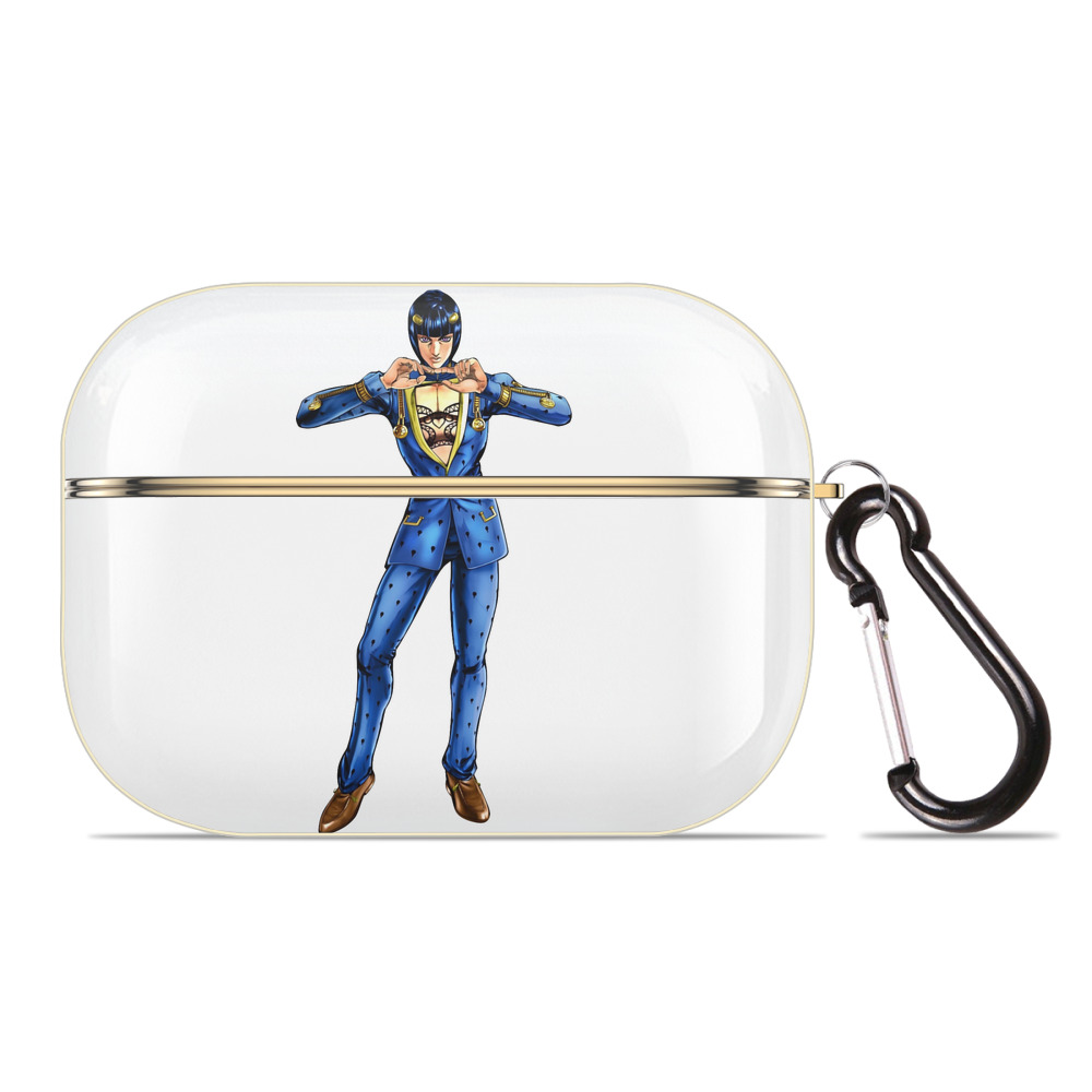 （画像用） ジョジョの奇妙な冒険 ブローノ?ブチャラティ JoJo's Bizarre Adventure Bruno Bucciarati 【AirPods Pro用】ハードシェル保護ケース｜耐衝撃・防指紋・カラビナ付き商品仕様