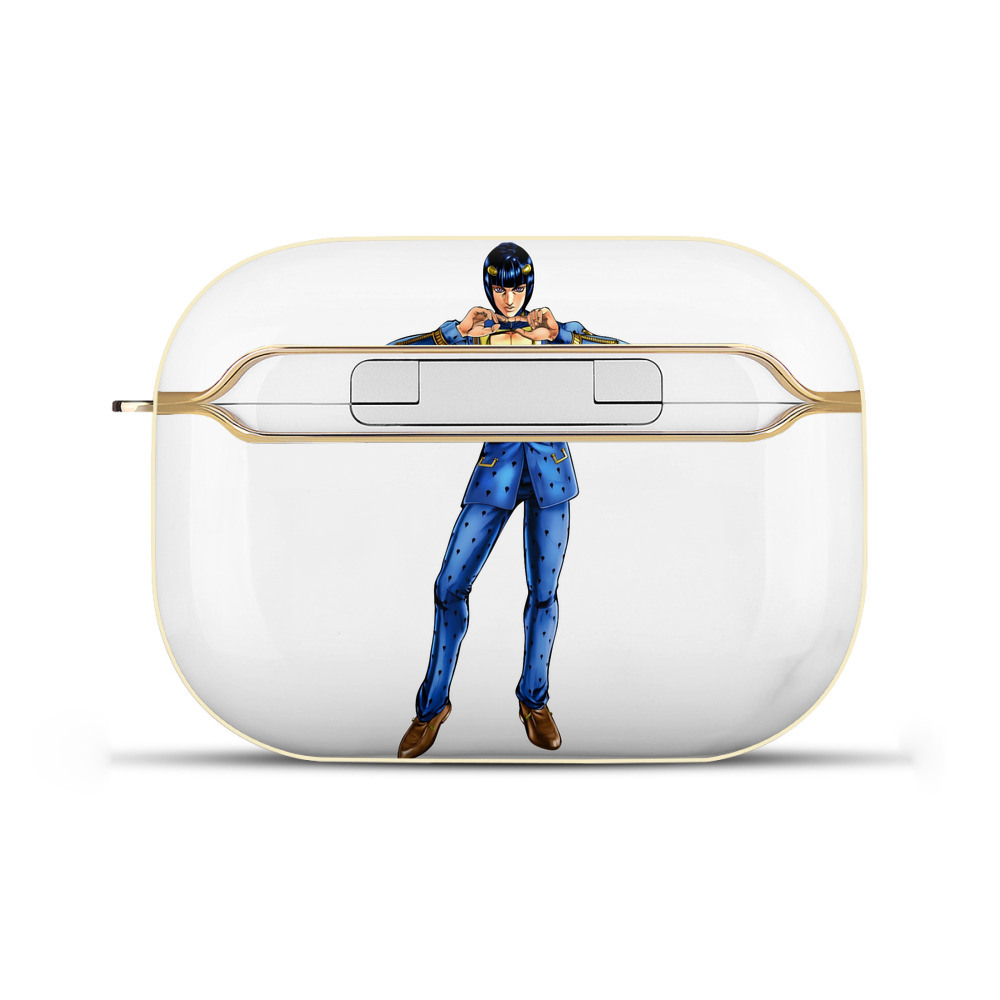 （画像用） ジョジョの奇妙な冒険 ブローノ?ブチャラティ JoJo's Bizarre Adventure Bruno Bucciarati 【AirPods Pro用】ハードシェル保護ケース｜耐衝撃・防指紋・カラビナ付き商品仕様