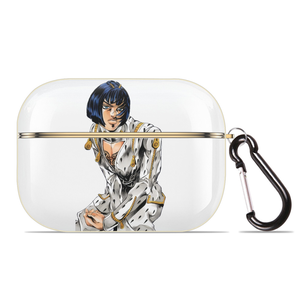（画像用） ジョジョの奇妙な冒険 ブローノ?ブチャラティ JoJo's Bizarre Adventure Bruno Bucciarati 【AirPods Pro用】ハードシェル保護ケース｜耐衝撃・防指紋・カラビナ付き商品仕様