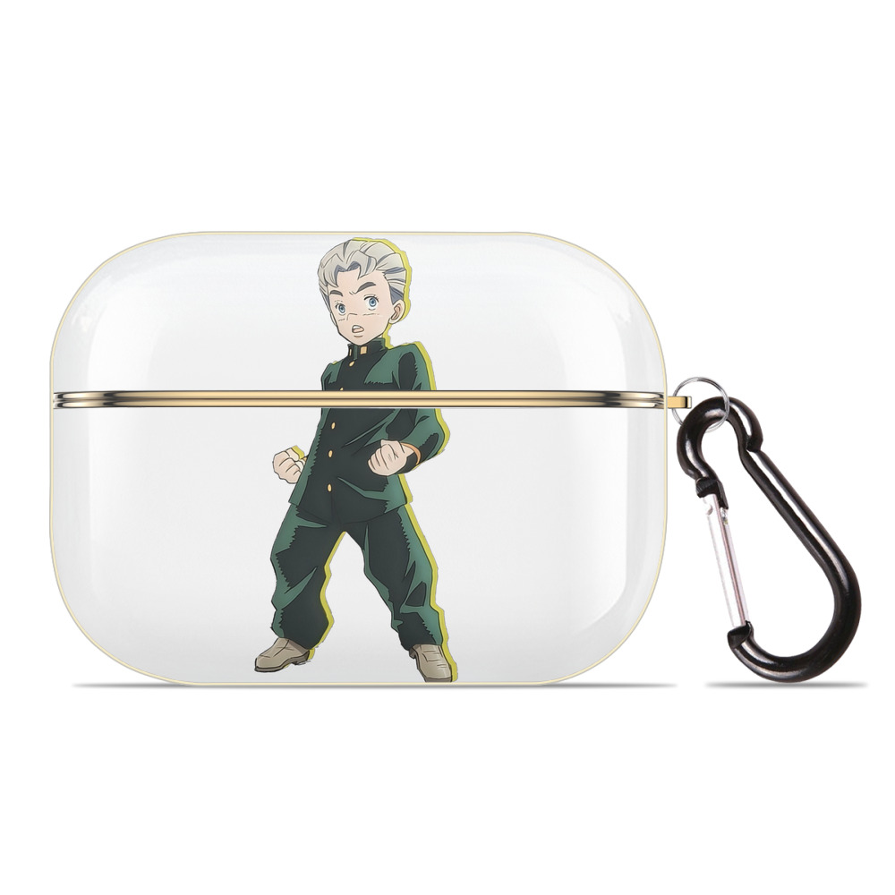 （画像用） ジョジョの奇妙な冒険 広瀨康一 JoJo's Bizarre Adventure Hirose Koichi 【AirPods Pro用】ハードシェル保護ケース｜耐衝撃・防指紋・カラビナ付き商品仕様