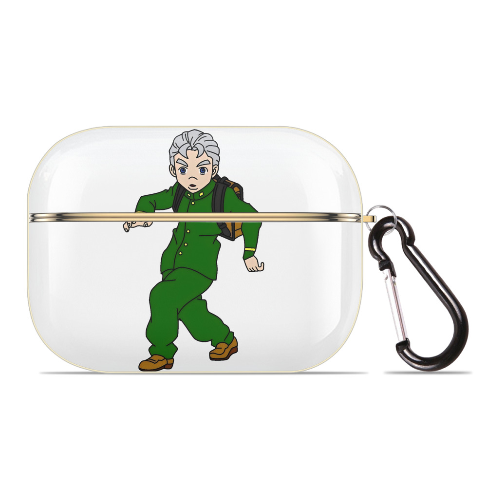 （画像用） ジョジョの奇妙な冒険 広瀨康一 JoJo's Bizarre Adventure Hirose Koichi 【AirPods Pro用】ハードシェル保護ケース｜耐衝撃・防指紋・カラビナ付き商品仕様