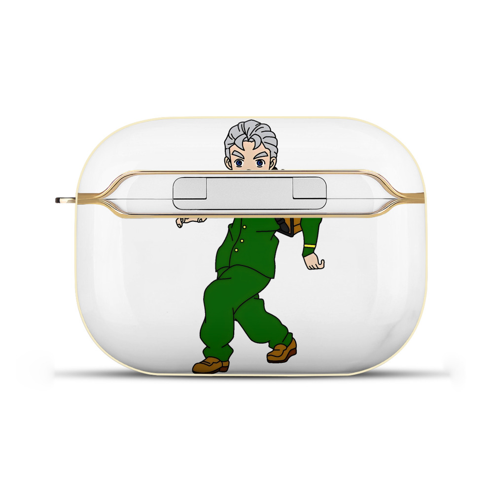 （画像用） ジョジョの奇妙な冒険 広瀨康一 JoJo's Bizarre Adventure Hirose Koichi 【AirPods Pro用】ハードシェル保護ケース｜耐衝撃・防指紋・カラビナ付き商品仕様