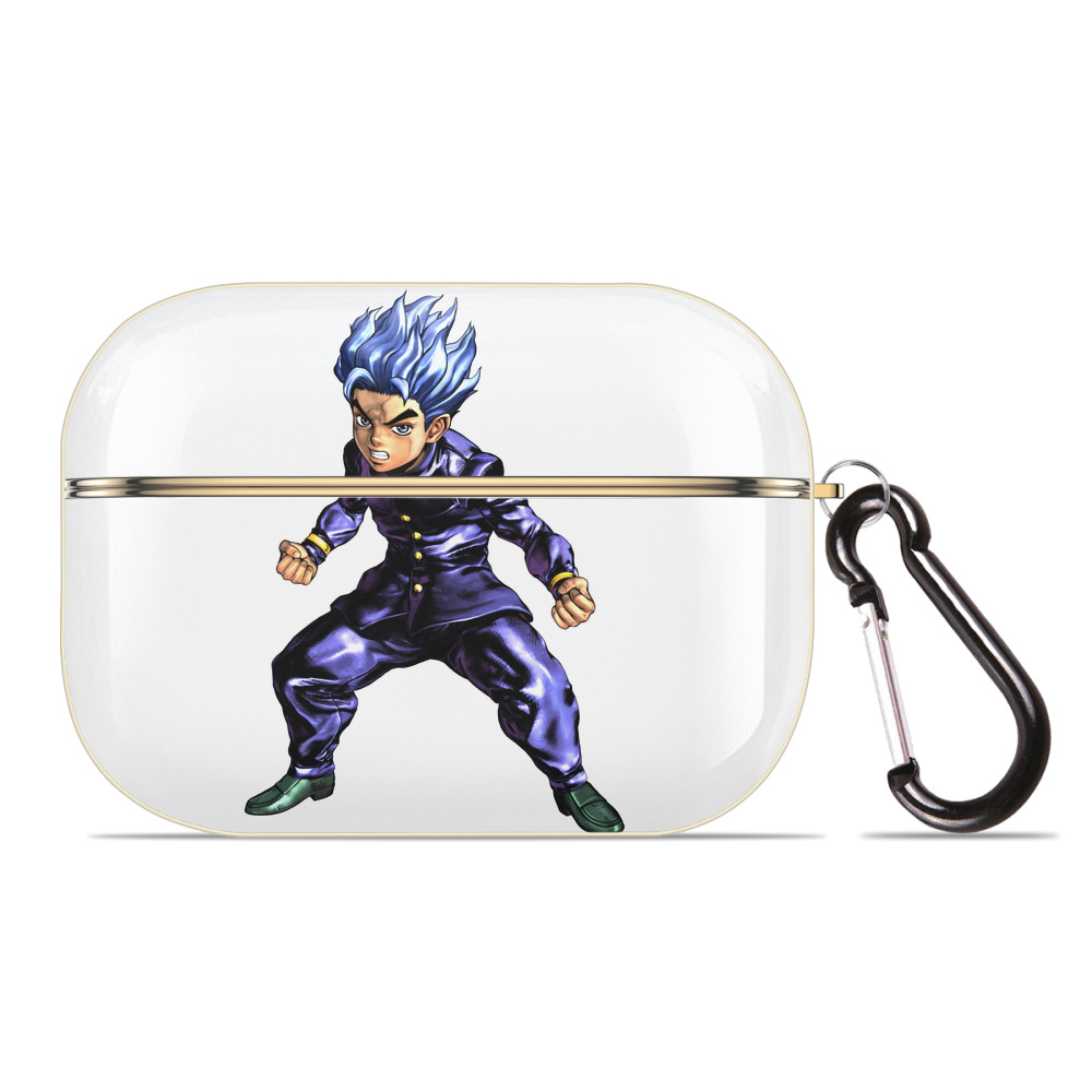 （画像用） ジョジョの奇妙な冒険 広瀨康一 JoJo's Bizarre Adventure Hirose Koichi 【AirPods Pro用】ハードシェル保護ケース｜耐衝撃・防指紋・カラビナ付き商品仕様