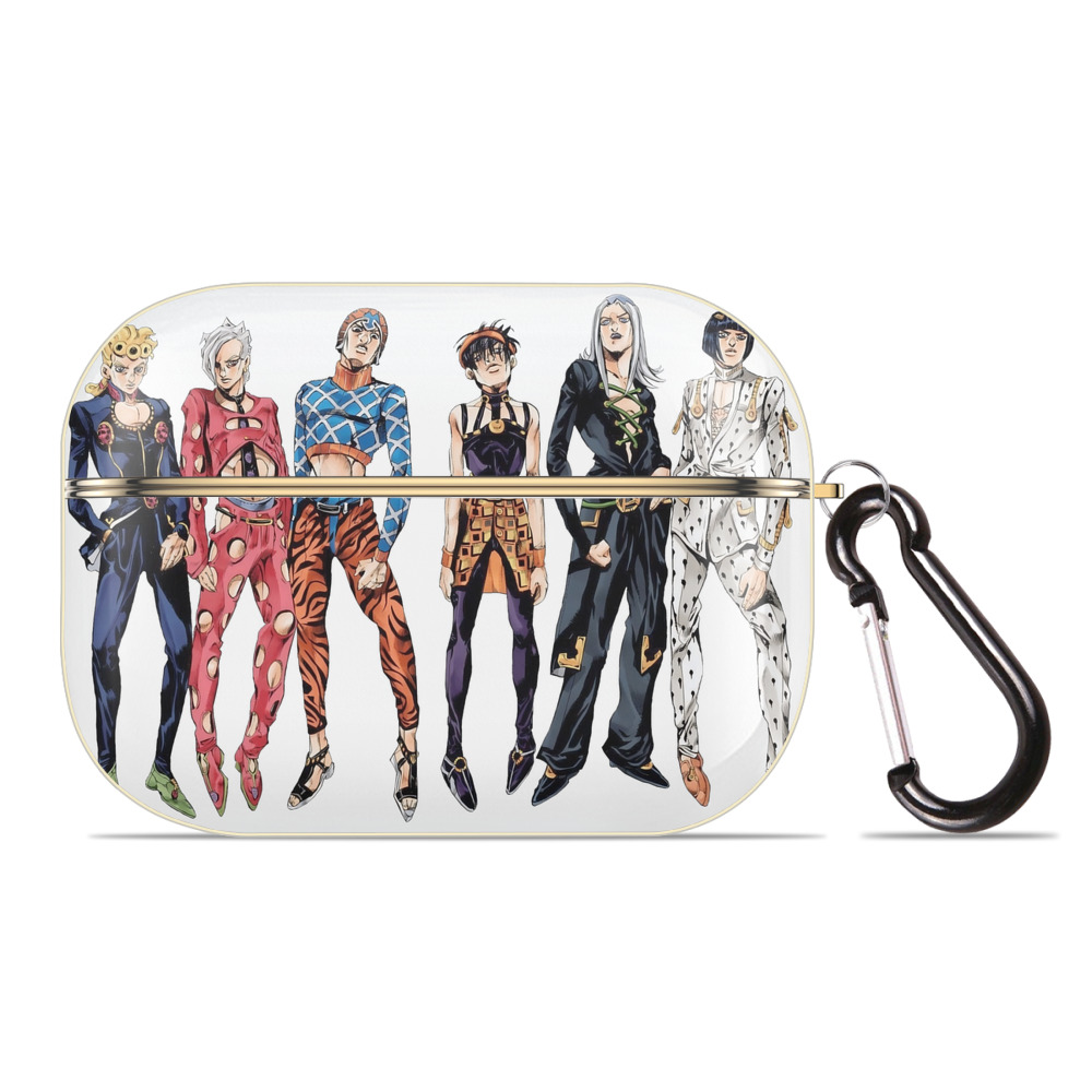 （画像用） ジョジョの奇妙な冒険 JoJo's Bizarre Adventure 【AirPods Pro用】ハードシェル保護ケース｜耐衝撃・防指紋・カラビナ付き商品仕様