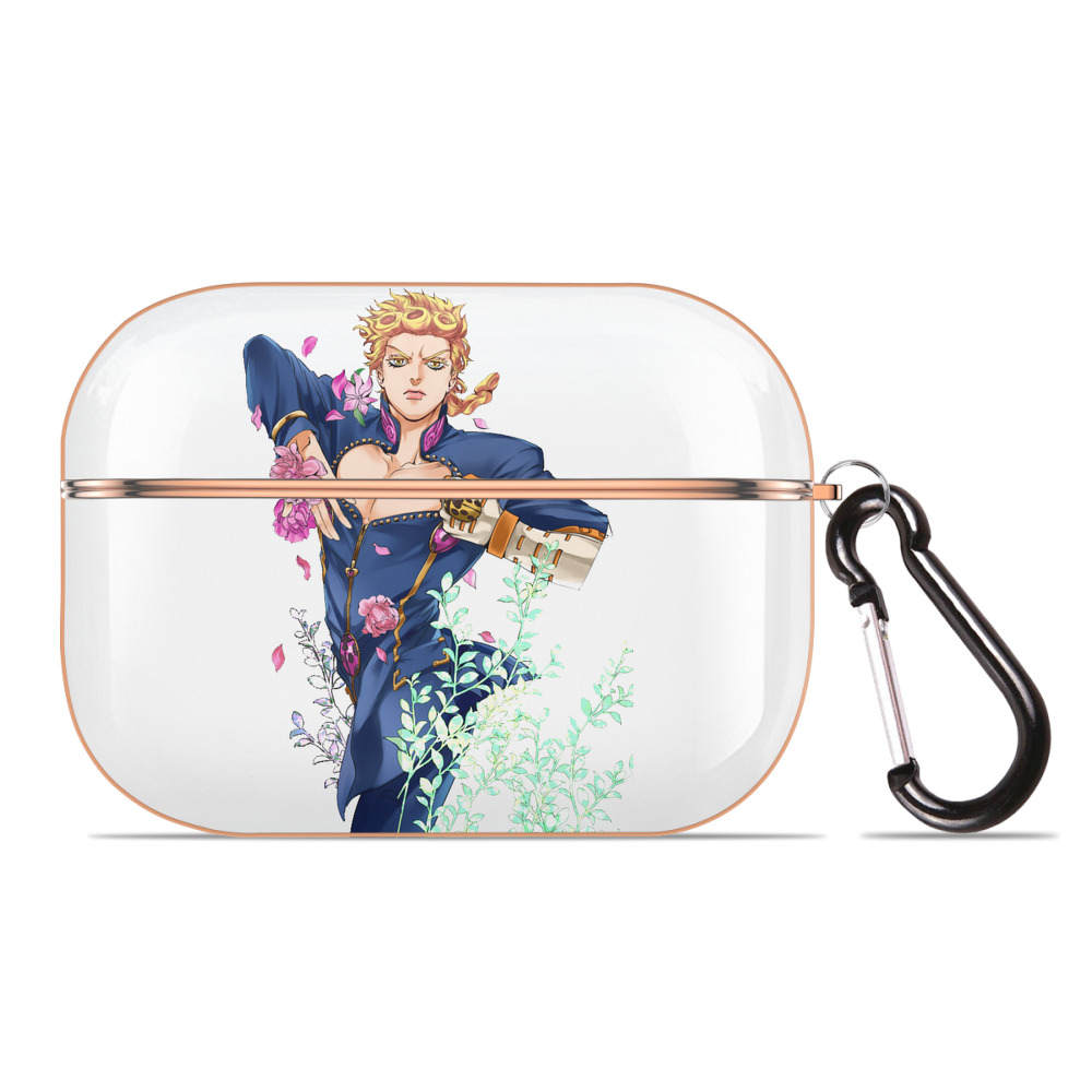 （画像用） ジョジョの奇妙な冒険 ジョルノ?ジョバァーナ JoJo's Bizarre Adventure Giorno Giovanna 【AirPods Pro用】ハードシェル保護ケース｜耐衝撃・防指紋・カラビナ付き商品仕様