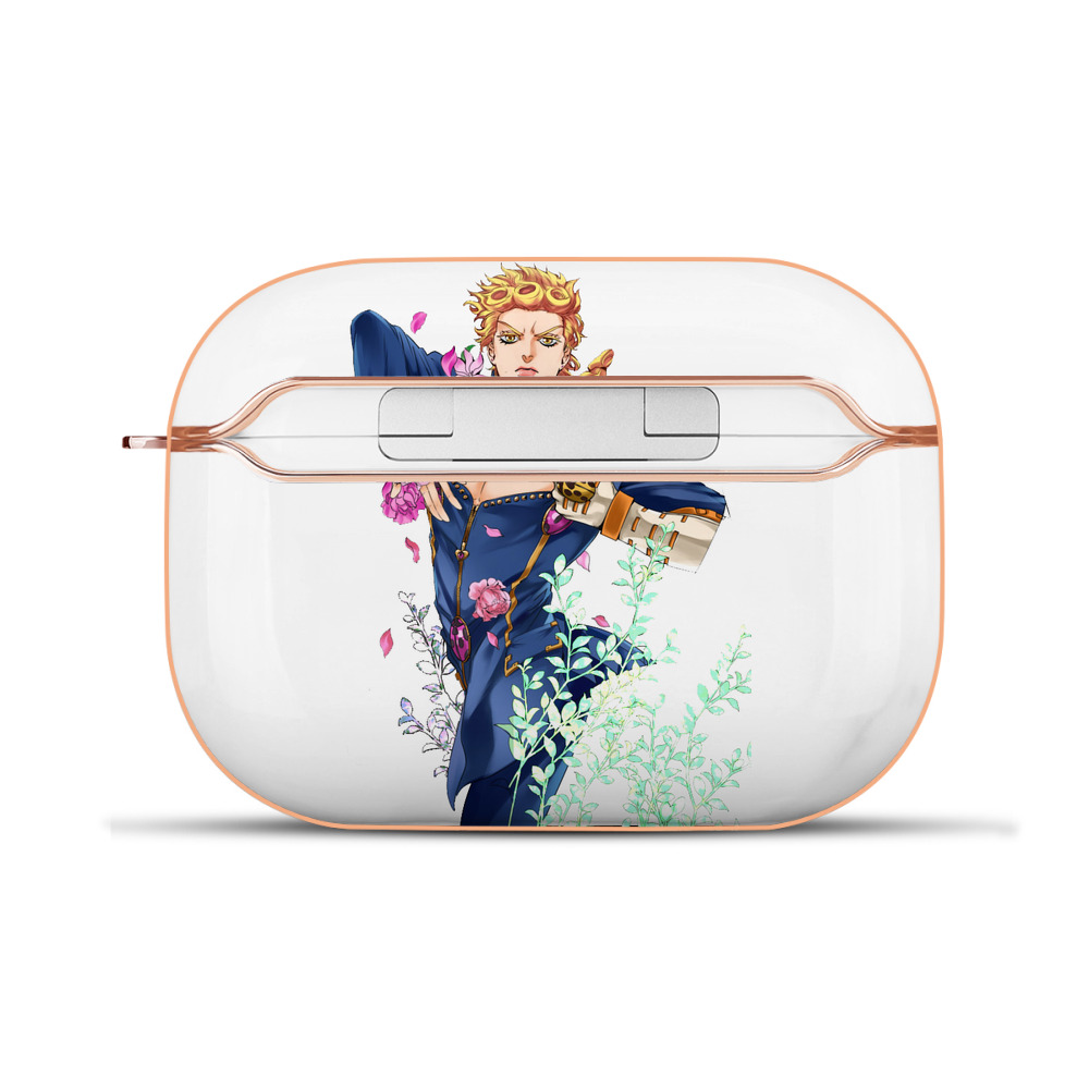 （画像用） ジョジョの奇妙な冒険 ジョルノ?ジョバァーナ JoJo's Bizarre Adventure Giorno Giovanna 【AirPods Pro用】ハードシェル保護ケース｜耐衝撃・防指紋・カラビナ付き商品仕様