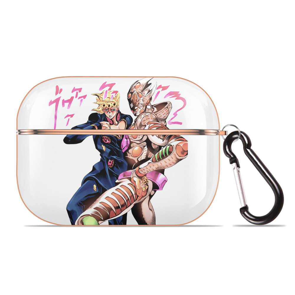 （画像用） ジョジョの奇妙な冒険 ジョルノ?ジョバァーナ JoJo's Bizarre Adventure Giorno Giovanna 【AirPods Pro用】ハードシェル保護ケース｜耐衝撃・防指紋・カラビナ付き商品仕様