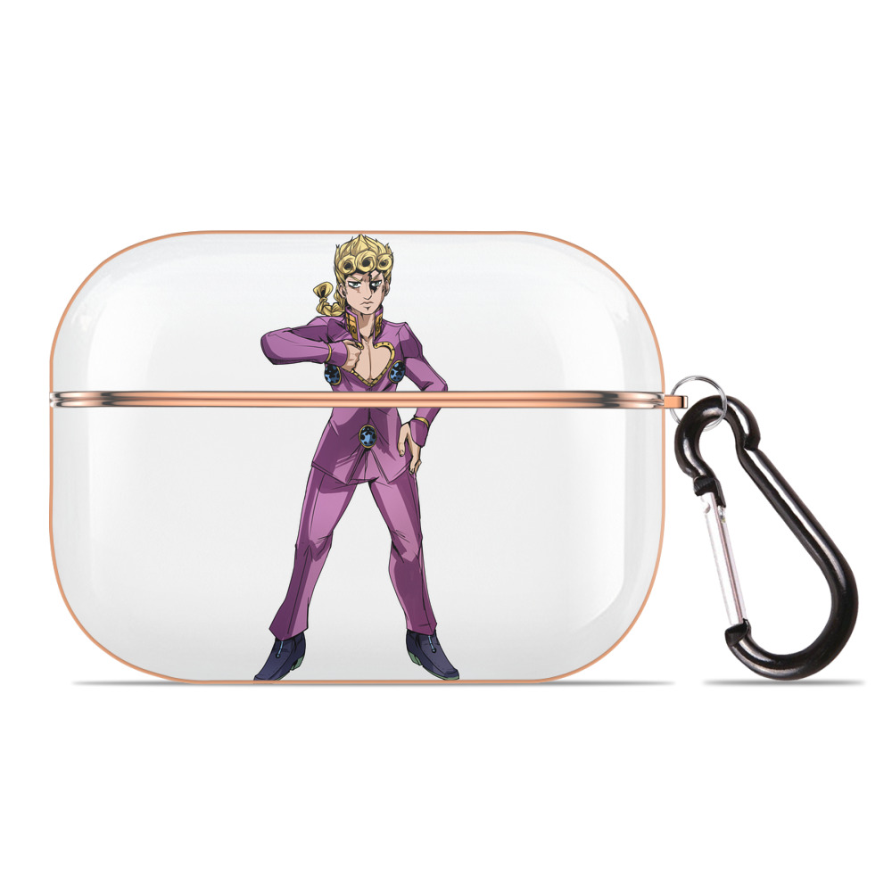 （画像用） ジョジョの奇妙な冒険 ジョルノ?ジョバァーナ JoJo's Bizarre Adventure Giorno Giovanna 【AirPods Pro用】ハードシェル保護ケース｜耐衝撃・防指紋・カラビナ付き商品仕様