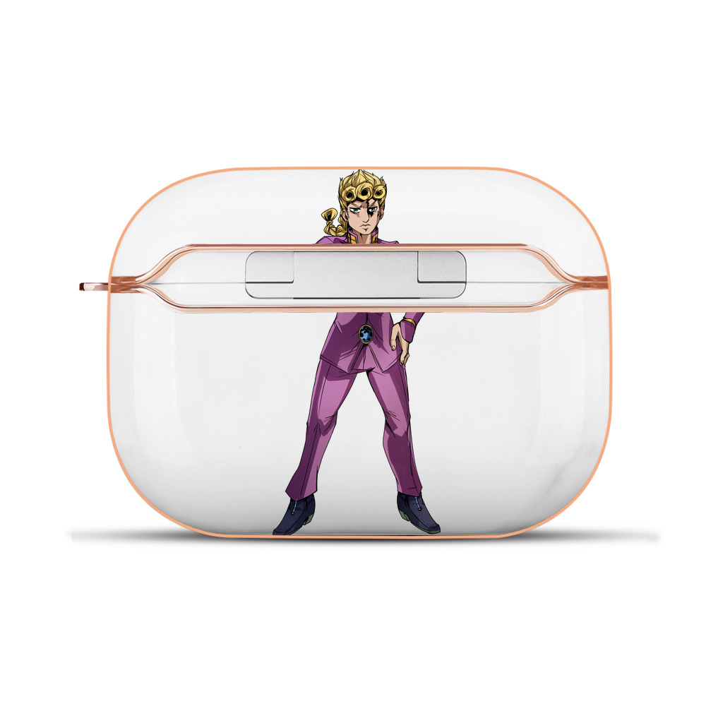 （画像用） ジョジョの奇妙な冒険 ジョルノ?ジョバァーナ JoJo's Bizarre Adventure Giorno Giovanna 【AirPods Pro用】ハードシェル保護ケース｜耐衝撃・防指紋・カラビナ付き商品仕様