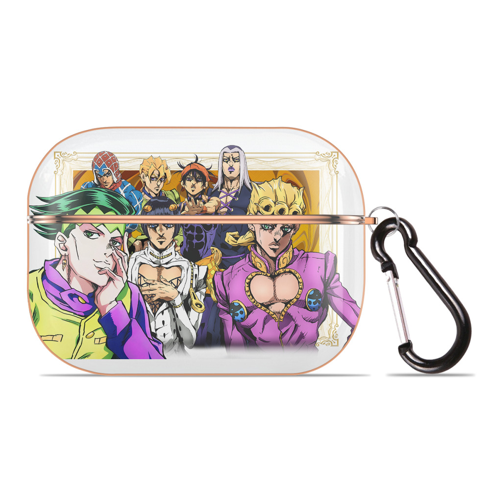 （画像用） ジョジョの奇妙な冒険 ジョルノ?ジョバァーナ JoJo's Bizarre Adventure Giorno Giovanna 【AirPods Pro用】ハードシェル保護ケース｜耐衝撃・防指紋・カラビナ付き商品仕様