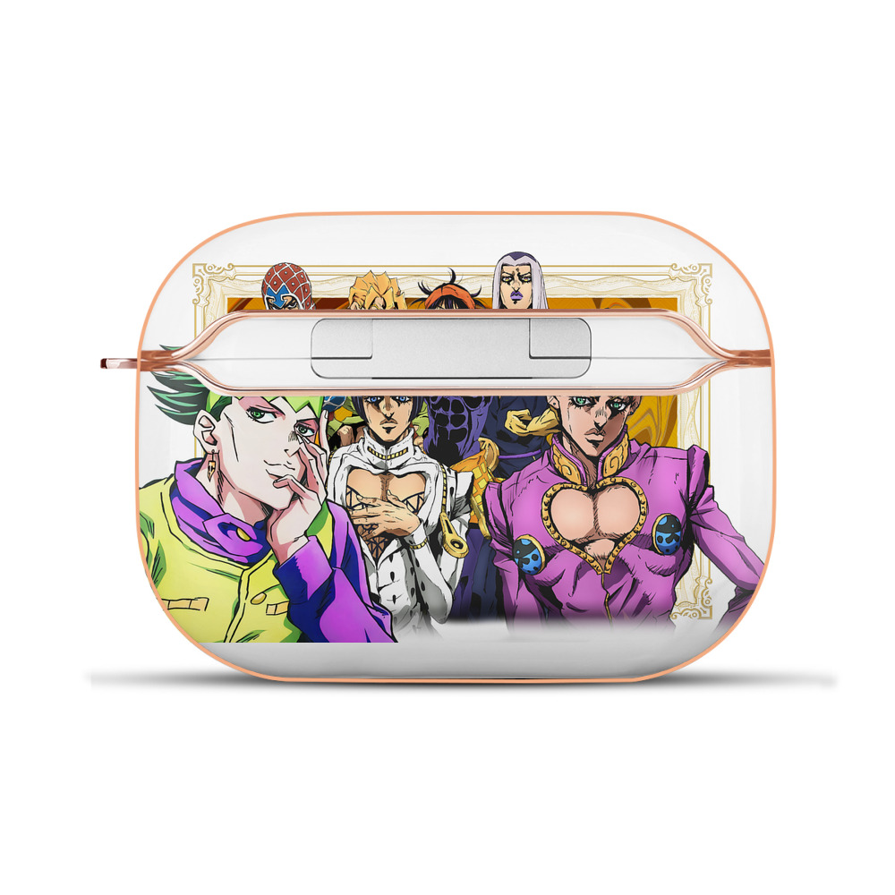 （画像用） ジョジョの奇妙な冒険 ジョルノ?ジョバァーナ JoJo's Bizarre Adventure Giorno Giovanna 【AirPods Pro用】ハードシェル保護ケース｜耐衝撃・防指紋・カラビナ付き商品仕様