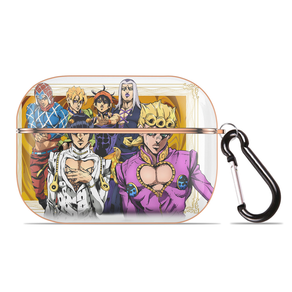 （画像用） ジョジョの奇妙な冒険 ジョルノ?ジョバァーナ JoJo's Bizarre Adventure Giorno Giovanna 【AirPods Pro用】ハードシェル保護ケース｜耐衝撃・防指紋・カラビナ付き商品仕様