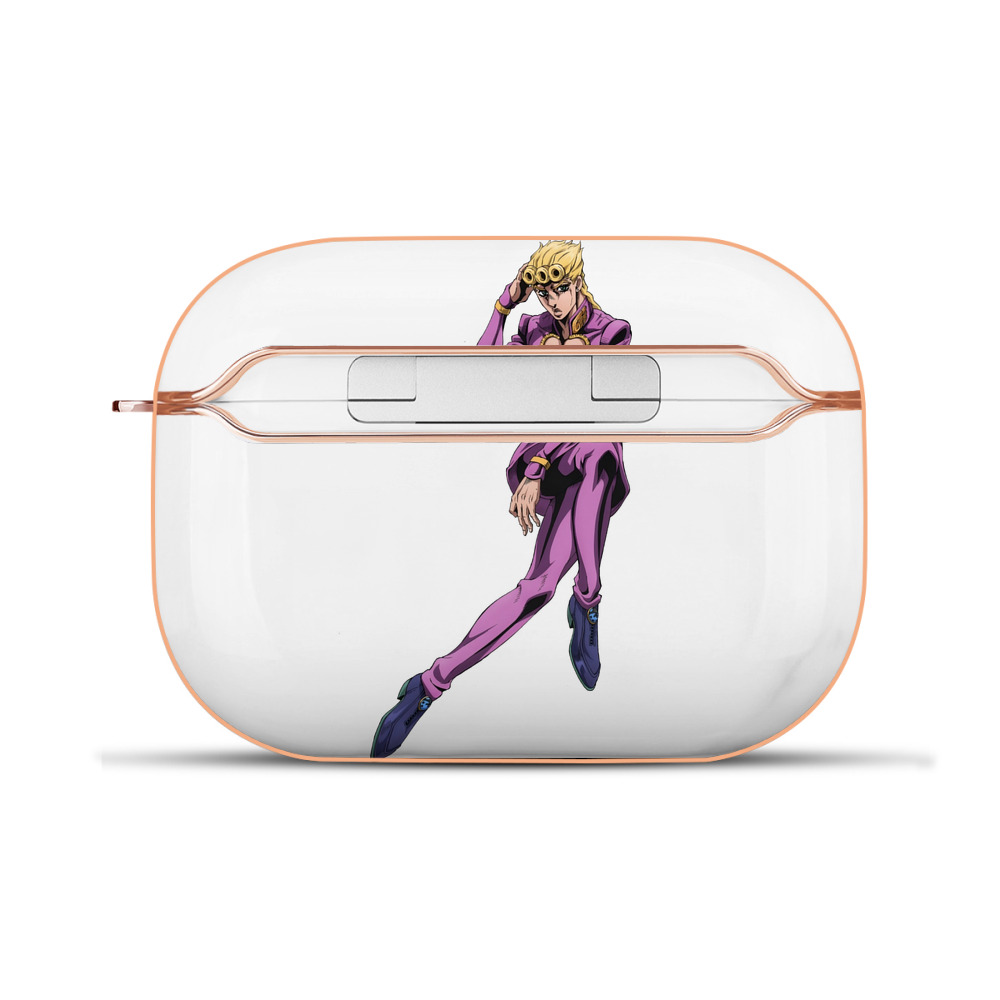 （画像用） ジョジョの奇妙な冒険 ジョルノ?ジョバァーナ JoJo's Bizarre Adventure Giorno Giovanna 【AirPods Pro用】ハードシェル保護ケース｜耐衝撃・防指紋・カラビナ付き商品仕様