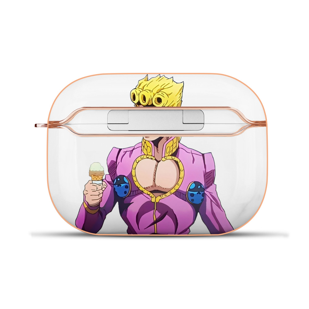 （画像用） ジョジョの奇妙な冒険 ジョルノ?ジョバァーナ JoJo's Bizarre Adventure Giorno Giovanna 【AirPods Pro用】ハードシェル保護ケース｜耐衝撃・防指紋・カラビナ付き商品仕様
