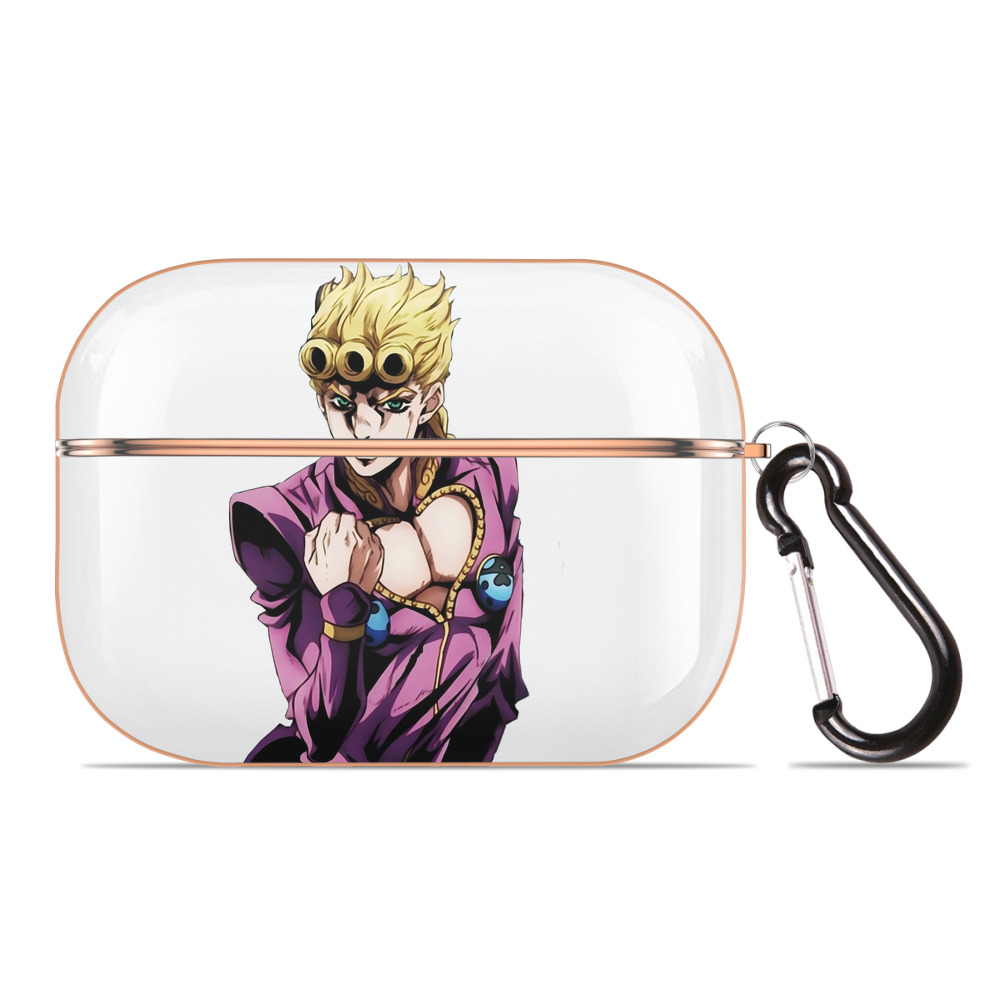 （画像用） ジョジョの奇妙な冒険 ジョルノ?ジョバァーナ JoJo's Bizarre Adventure Giorno Giovanna 【AirPods Pro用】ハードシェル保護ケース｜耐衝撃・防指紋・カラビナ付き商品仕様