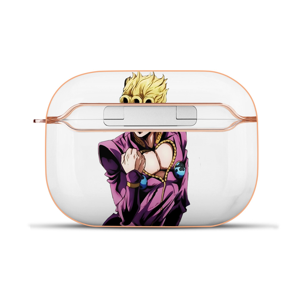 （画像用） ジョジョの奇妙な冒険 ジョルノ?ジョバァーナ JoJo's Bizarre Adventure Giorno Giovanna 【AirPods Pro用】ハードシェル保護ケース｜耐衝撃・防指紋・カラビナ付き商品仕様