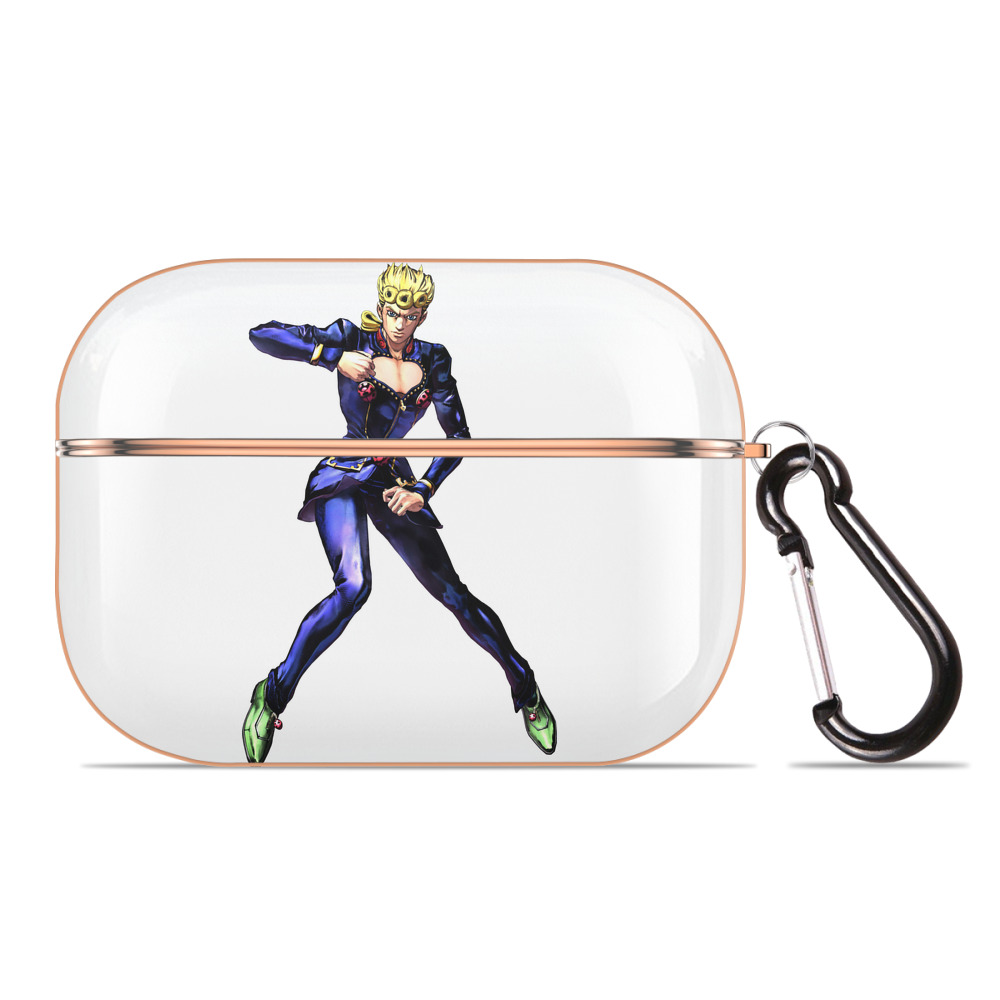 （画像用） ジョジョの奇妙な冒険 ジョルノ?ジョバァーナ JoJo's Bizarre Adventure Giorno Giovanna 【AirPods Pro用】ハードシェル保護ケース｜耐衝撃・防指紋・カラビナ付き商品仕様