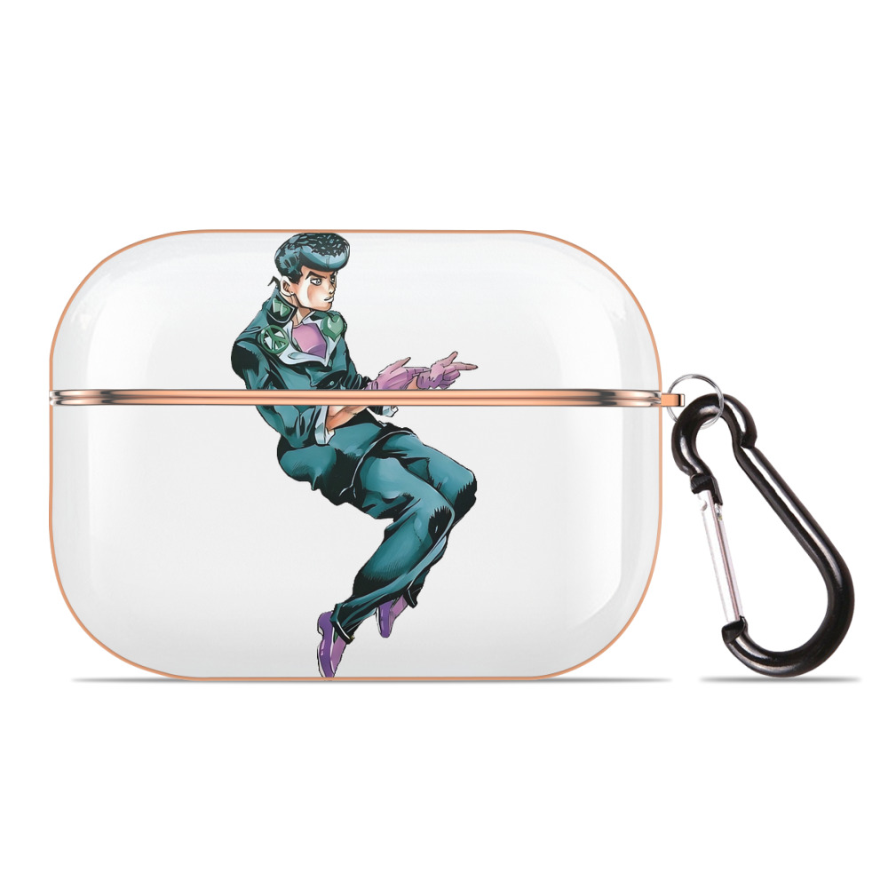（画像用） ジョジョの奇妙な冒険 ひがしかた じょうすけ JoJo's Bizarre Adventure Higashikata Josuke 【AirPods Pro用】ハードシェル保護ケース｜耐衝撃・防指紋・カラビナ付き商品仕様