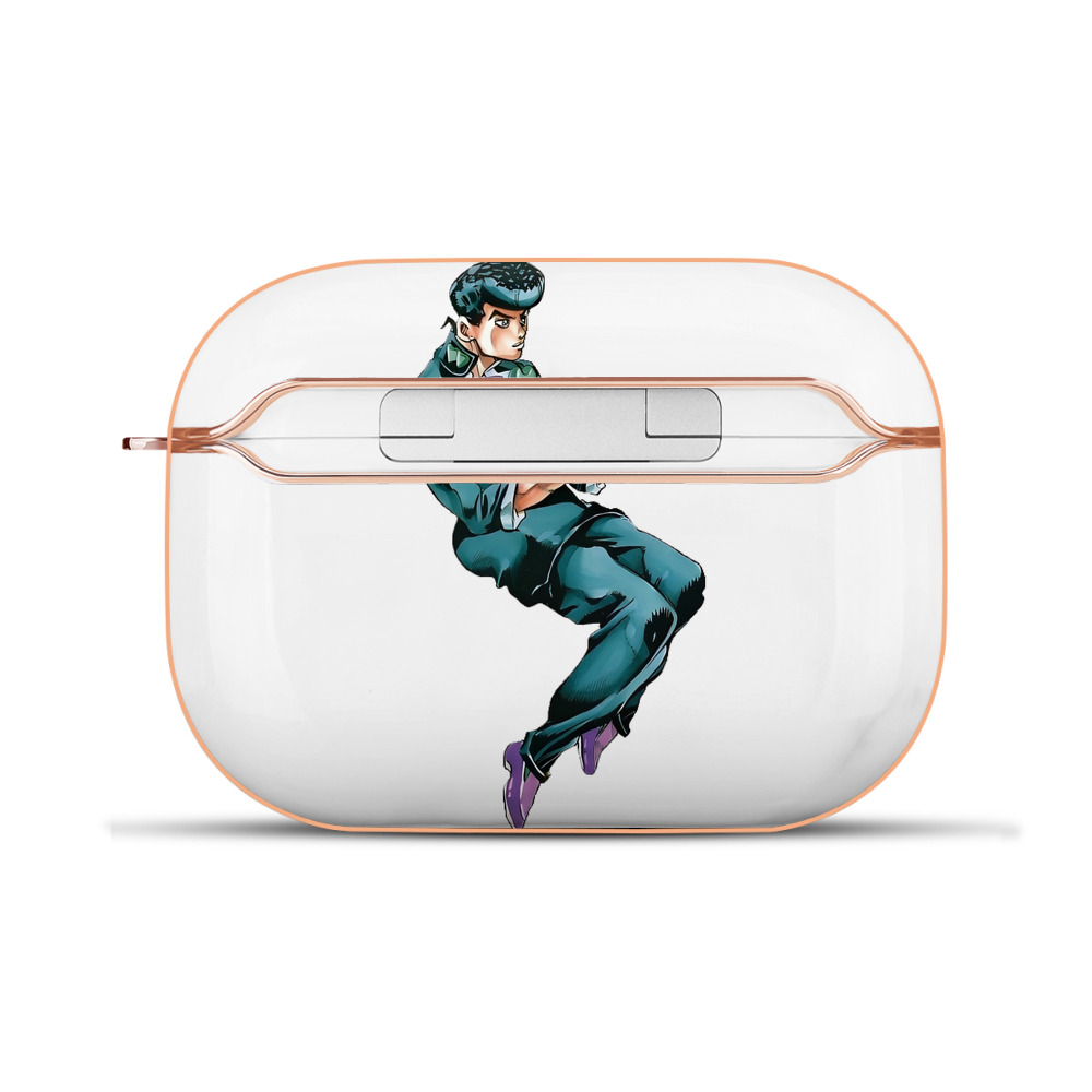 （画像用） ジョジョの奇妙な冒険 ひがしかた じょうすけ JoJo's Bizarre Adventure Higashikata Josuke 【AirPods Pro用】ハードシェル保護ケース｜耐衝撃・防指紋・カラビナ付き商品仕様