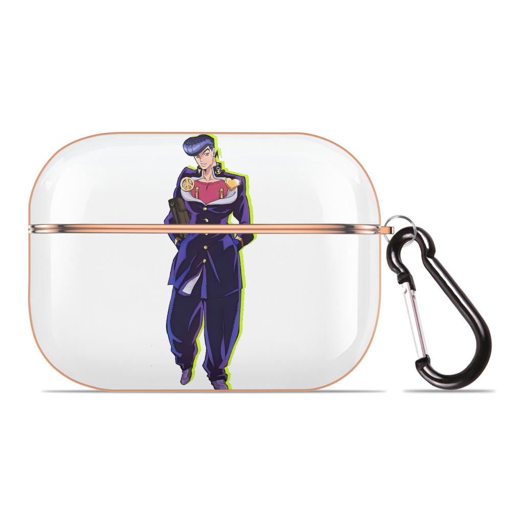 （画像用） ジョジョの奇妙な冒険 ひがしかた じょうすけ JoJo's Bizarre Adventure Higashikata Josuke 【AirPods Pro用】ハードシェル保護ケース｜耐衝撃・防指紋・カラビナ付き商品仕様