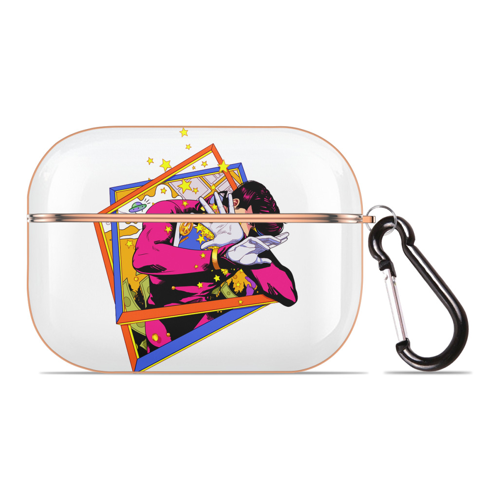 （画像用） ジョジョの奇妙な冒険 ひがしかた じょうすけ JoJo's Bizarre Adventure Higashikata Josuke 【AirPods Pro用】ハードシェル保護ケース｜耐衝撃・防指紋・カラビナ付き商品仕様