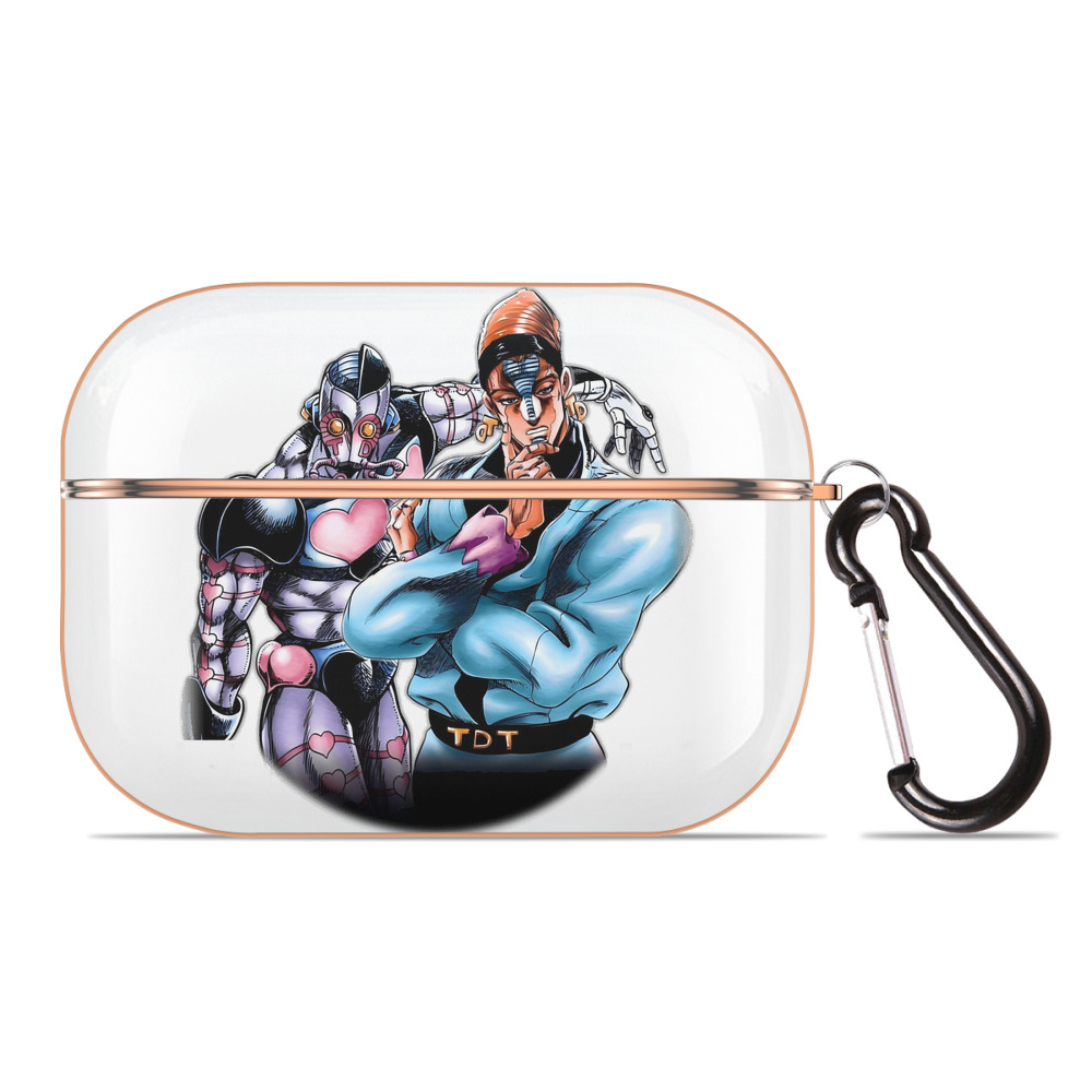 （画像用） ジョジョの奇妙な冒険 ひがしかた じょうすけ JoJo's Bizarre Adventure Higashikata Josuke 【AirPods Pro用】ハードシェル保護ケース｜耐衝撃・防指紋・カラビナ付き商品仕様