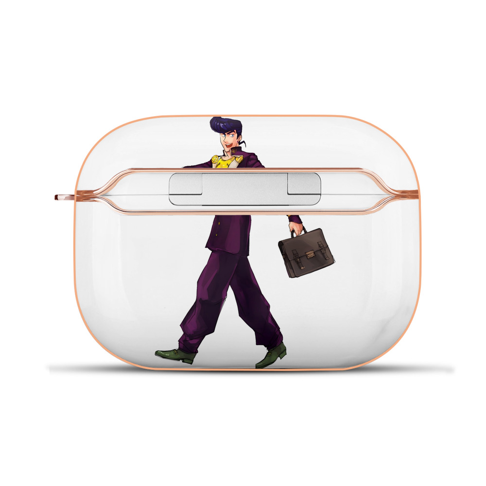 （画像用） ジョジョの奇妙な冒険 ひがしかた じょうすけ JoJo's Bizarre Adventure Higashikata Josuke 【AirPods Pro用】ハードシェル保護ケース｜耐衝撃・防指紋・カラビナ付き商品仕様