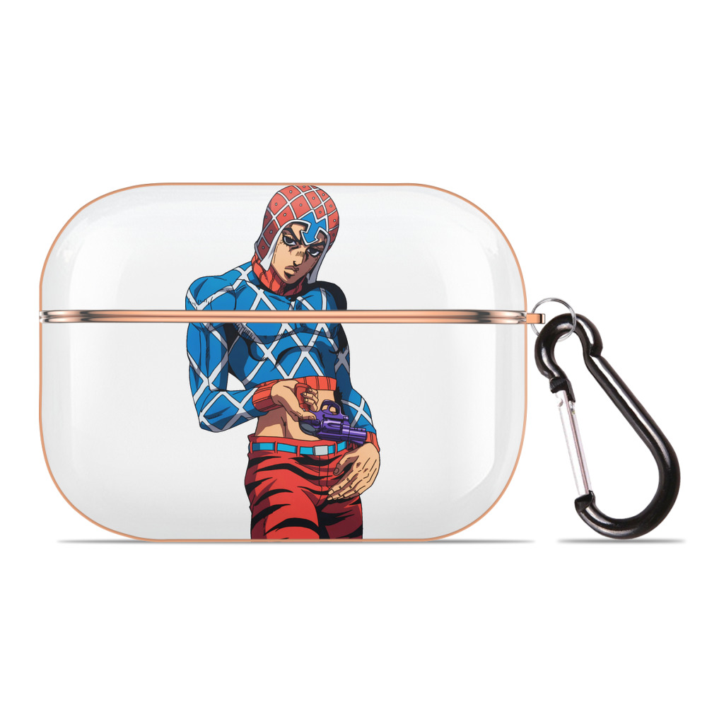 （画像用） ジョジョの奇妙な冒険 グイード?ミスタ JoJo's Bizarre Adventure Guido Mista 【AirPods Pro用】ハードシェル保護ケース｜耐衝撃・防指紋・カラビナ付き商品仕様