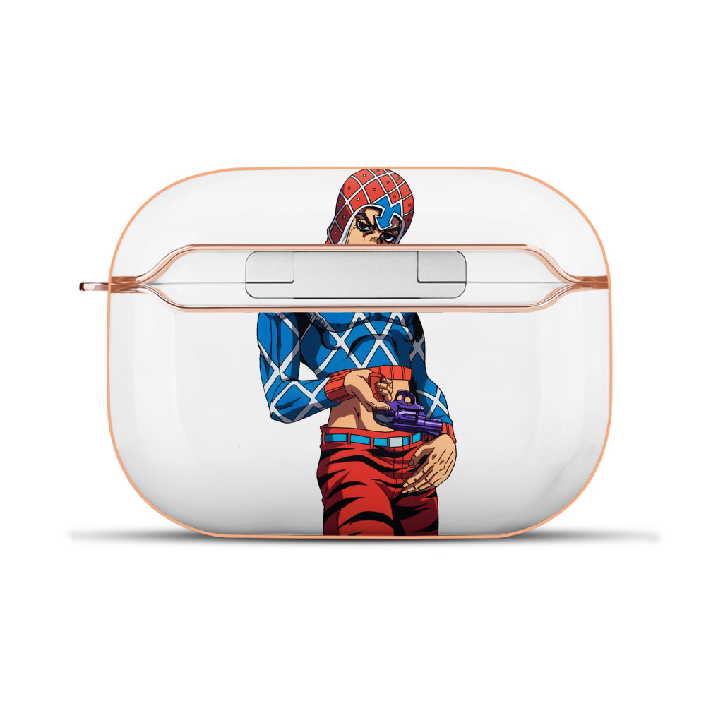 （画像用） ジョジョの奇妙な冒険 グイード?ミスタ JoJo's Bizarre Adventure Guido Mista 【AirPods Pro用】ハードシェル保護ケース｜耐衝撃・防指紋・カラビナ付き商品仕様