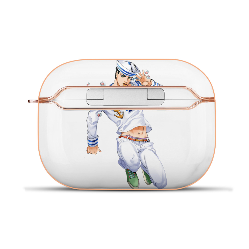（画像用） ジョジョの奇妙な冒険 東方定助 JoJo's Bizarre Adventure Higashikata Josuke 【AirPods Pro用】ハードシェル保護ケース｜耐衝撃・防指紋・カラビナ付き商品仕様