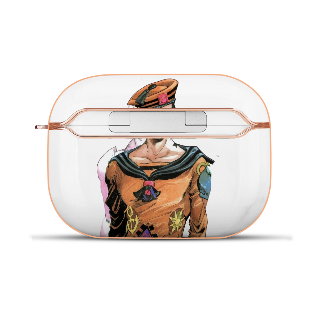 （画像用） ジョジョの奇妙な冒険 東方定助 JoJo's Bizarre Adventure Higashikata Josuke 【AirPods Pro用】ハードシェル保護ケース｜耐衝撃・防指紋・カラビナ付き商品仕様