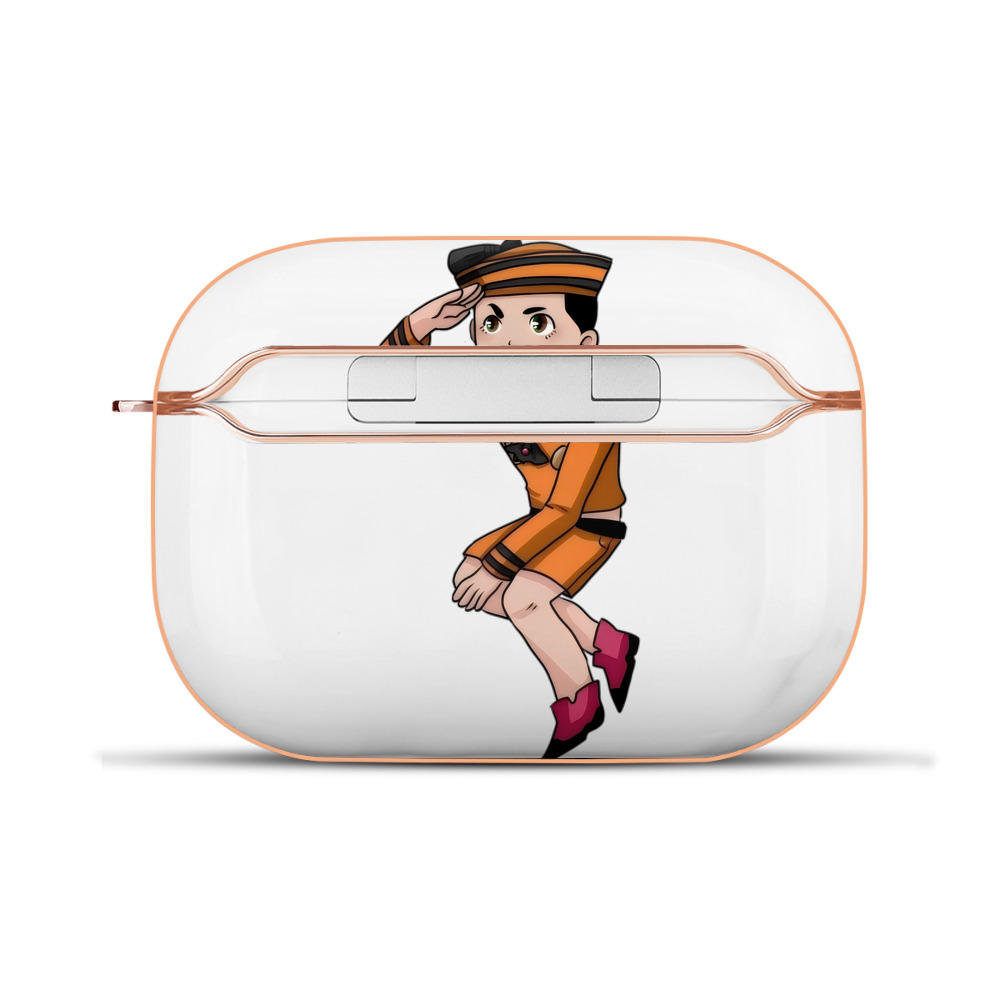 （画像用） ジョジョの奇妙な冒険 東方定助 JoJo's Bizarre Adventure Higashikata Josuke 【AirPods Pro用】ハードシェル保護ケース｜耐衝撃・防指紋・カラビナ付き商品仕様