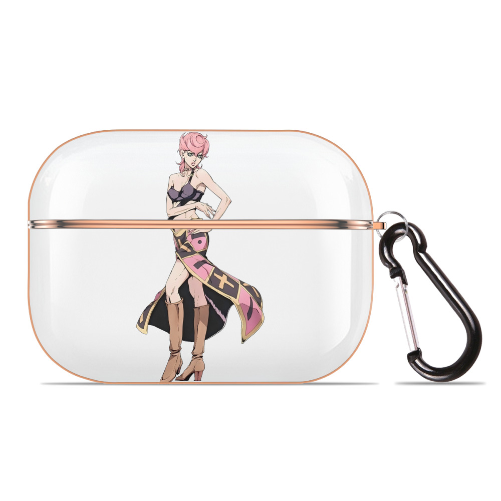 （画像用） ジョジョの奇妙な冒険 トリッシュ?ウナ JoJo's Bizarre Adventure Trish Una 【AirPods Pro用】ハードシェル保護ケース｜耐衝撃・防指紋・カラビナ付き商品仕様