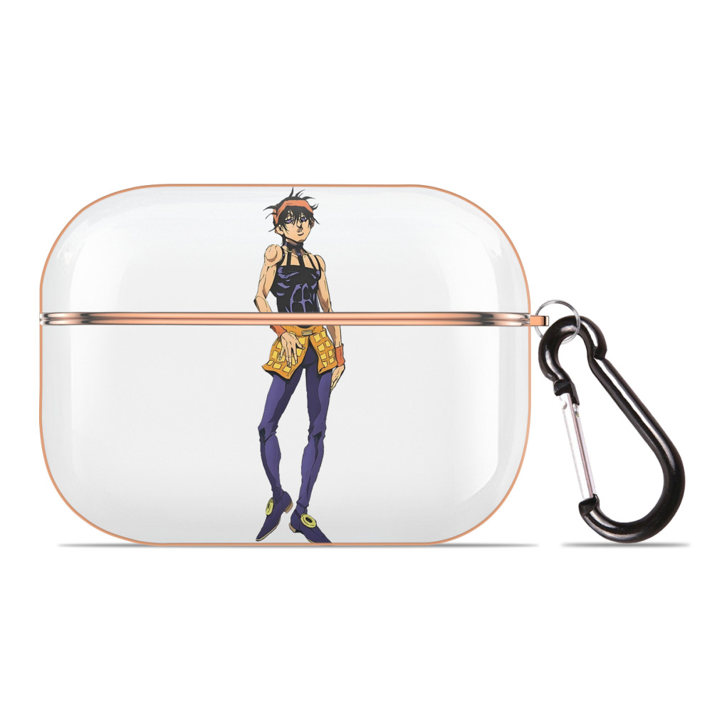 （画像用） ジョジョの奇妙な冒険 ナランチャ?ギルガ JoJo's Bizarre Adventure Narancia Ghirga 【AirPods Pro用】ハードシェル保護ケース｜耐衝撃・防指紋・カラビナ付き商品仕様